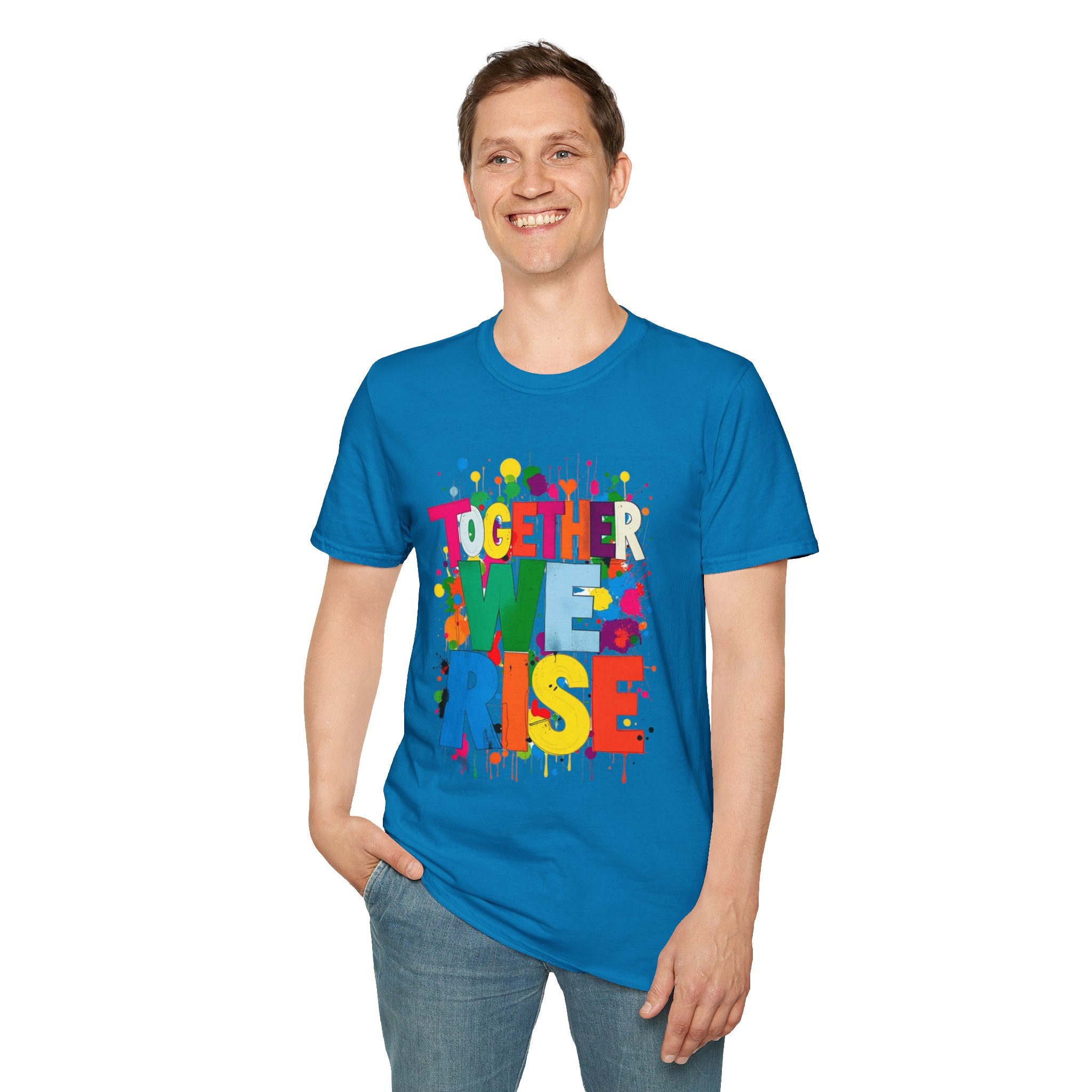 Juntos nos levantamos Camiseta unisex de estilo suave