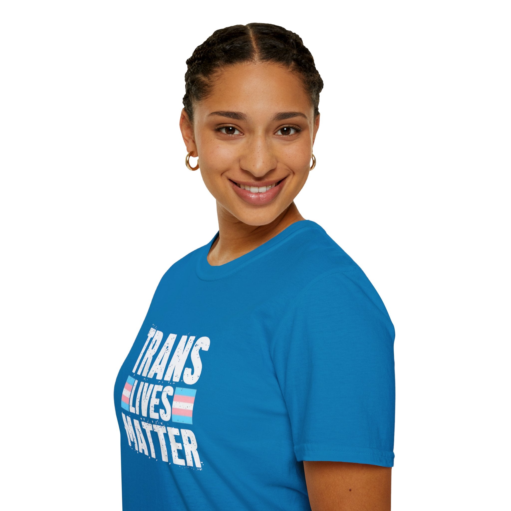 Trans Lives Matter Unisex Softstyle T-Shirt - Support LGBTQ+ Rights