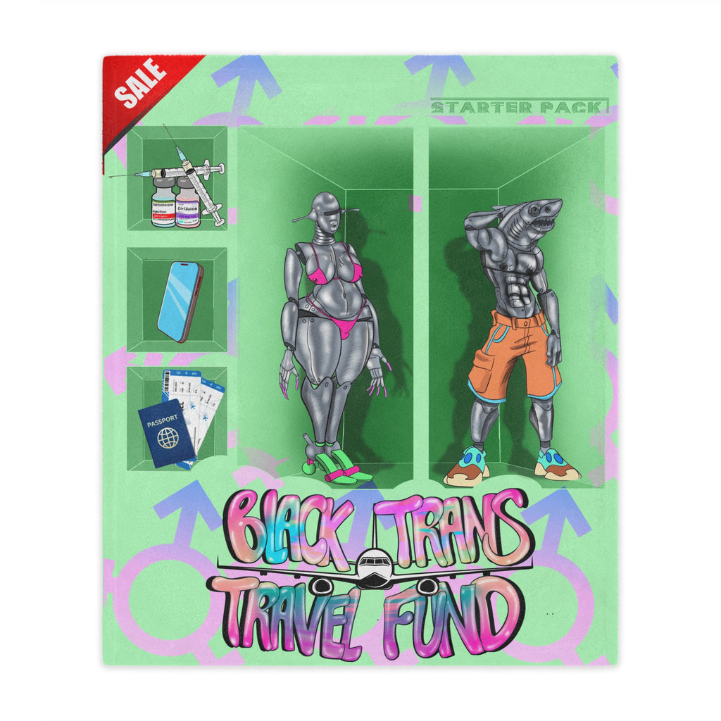 BTTF - Black Trans Travel Fund Soft Plush Throw Blanket