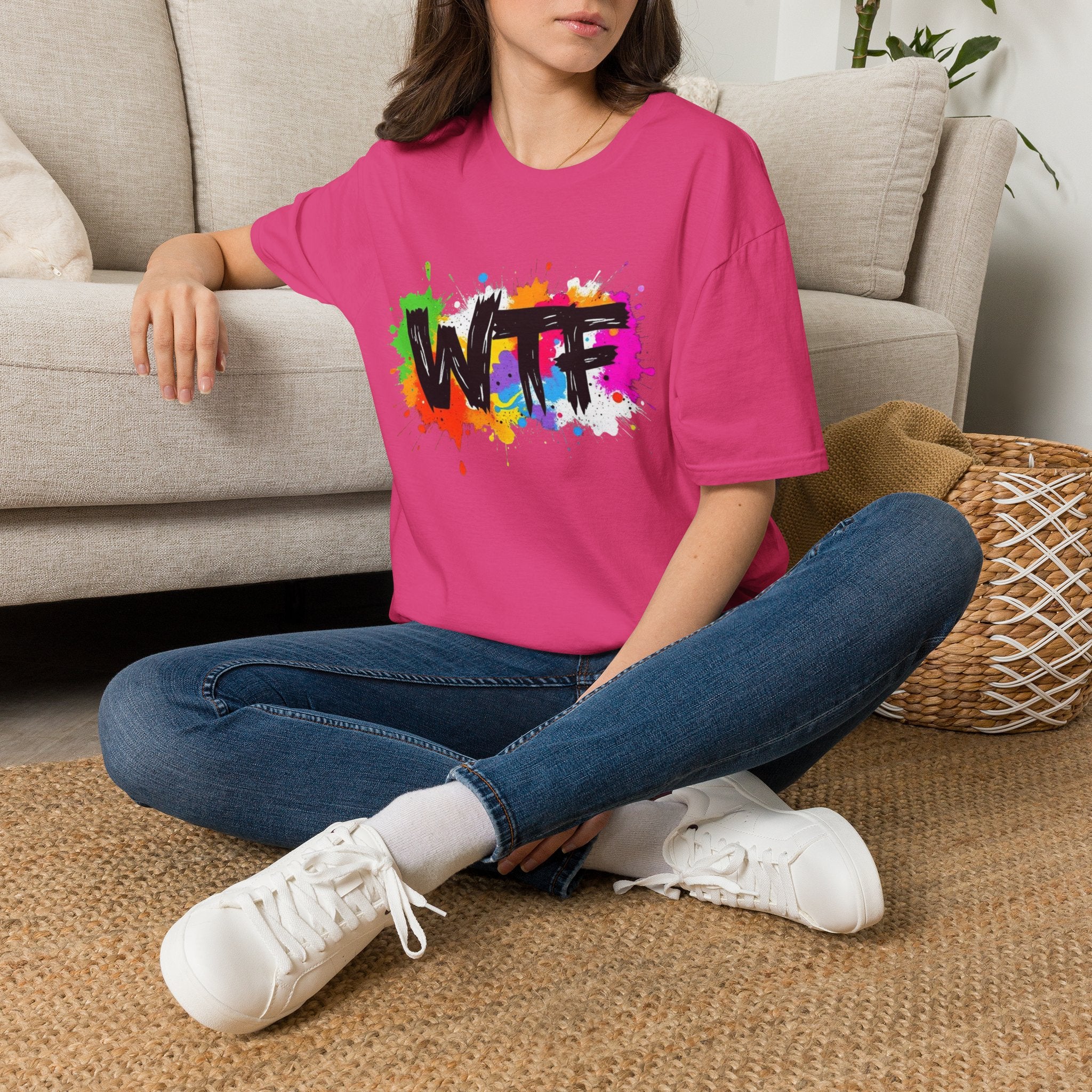 Bold Rainbow WTF Color Splash T-Shirt