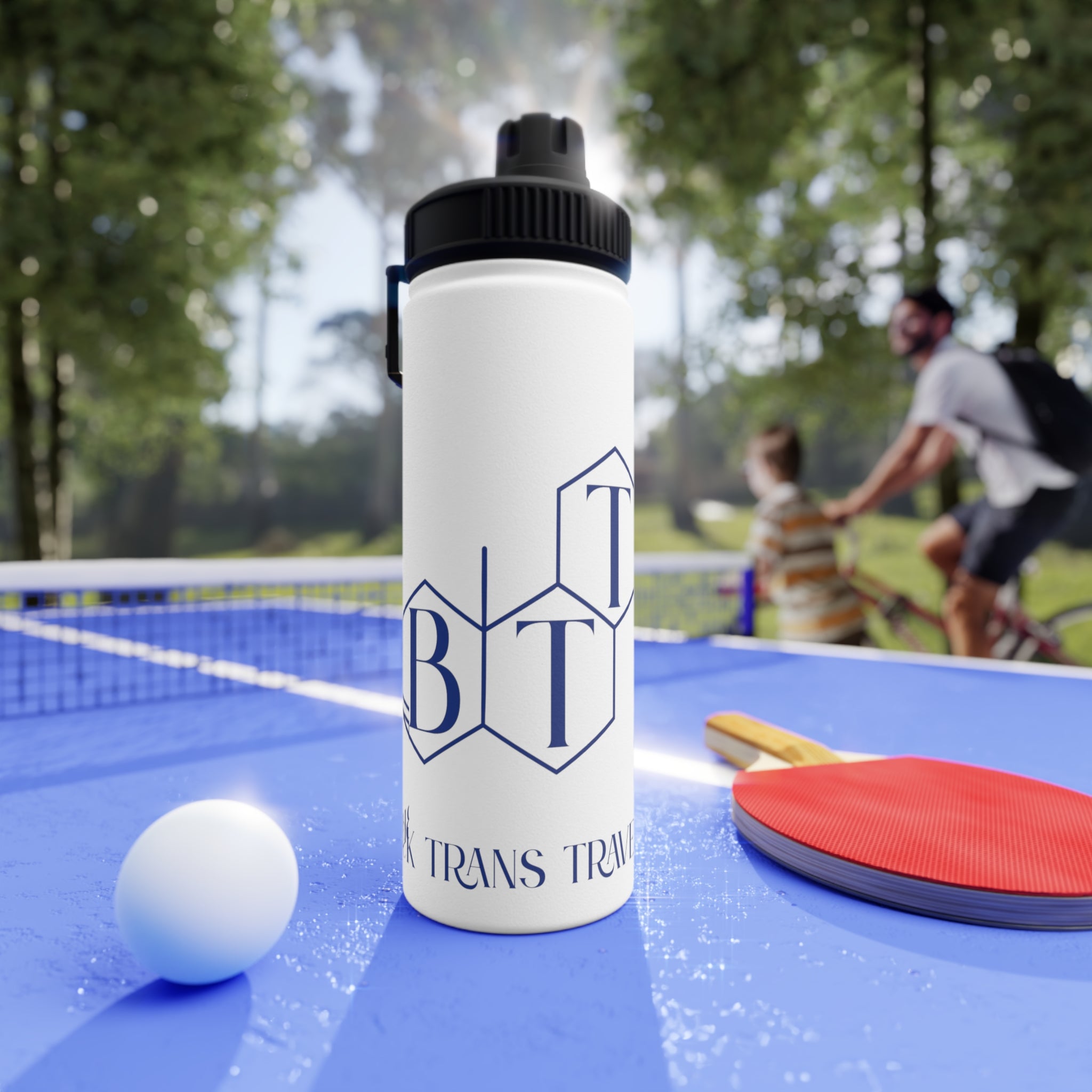BTTF - Black Trans Travel Fund Logo Stainless Steel Sports Water Bottle