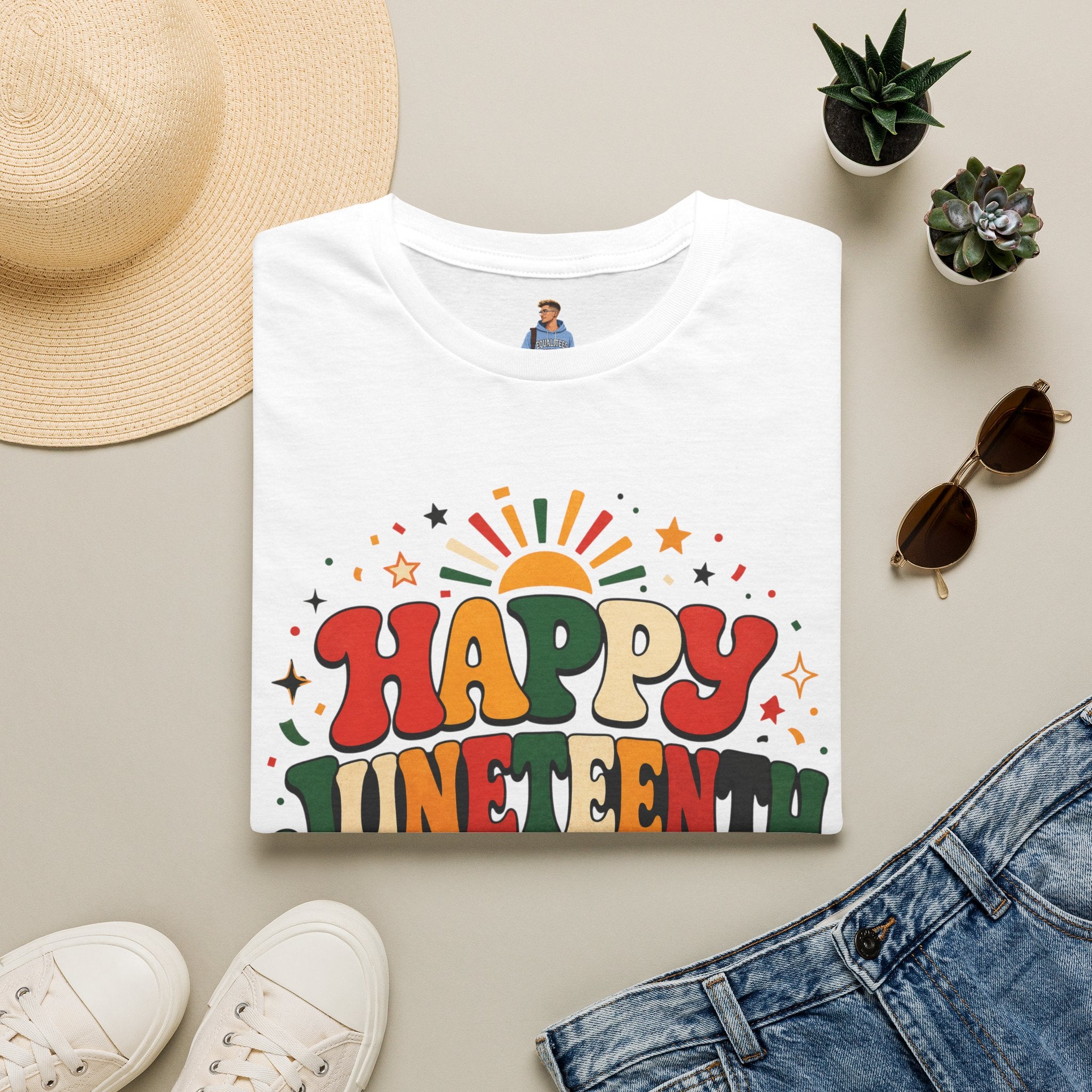Juneteenth T-Shirt - "Happy Juneteenth" Retro Celebration Tee