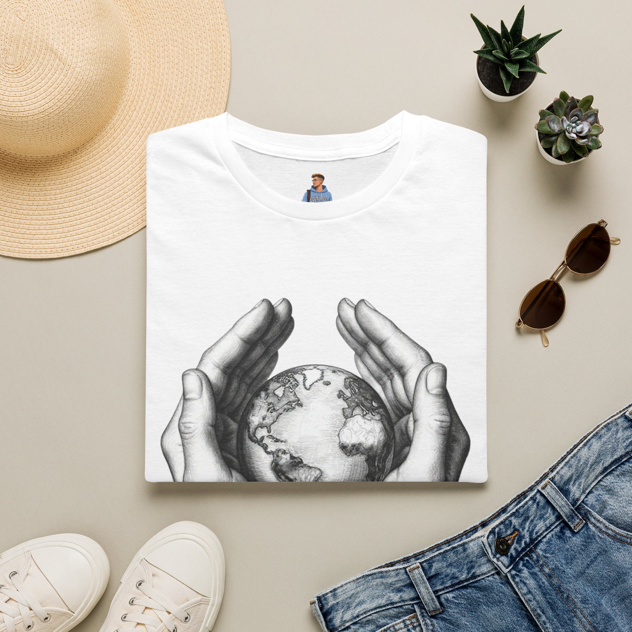 Earth in Your Hands T-Shirt — Protect the Planet Graphic Tee
