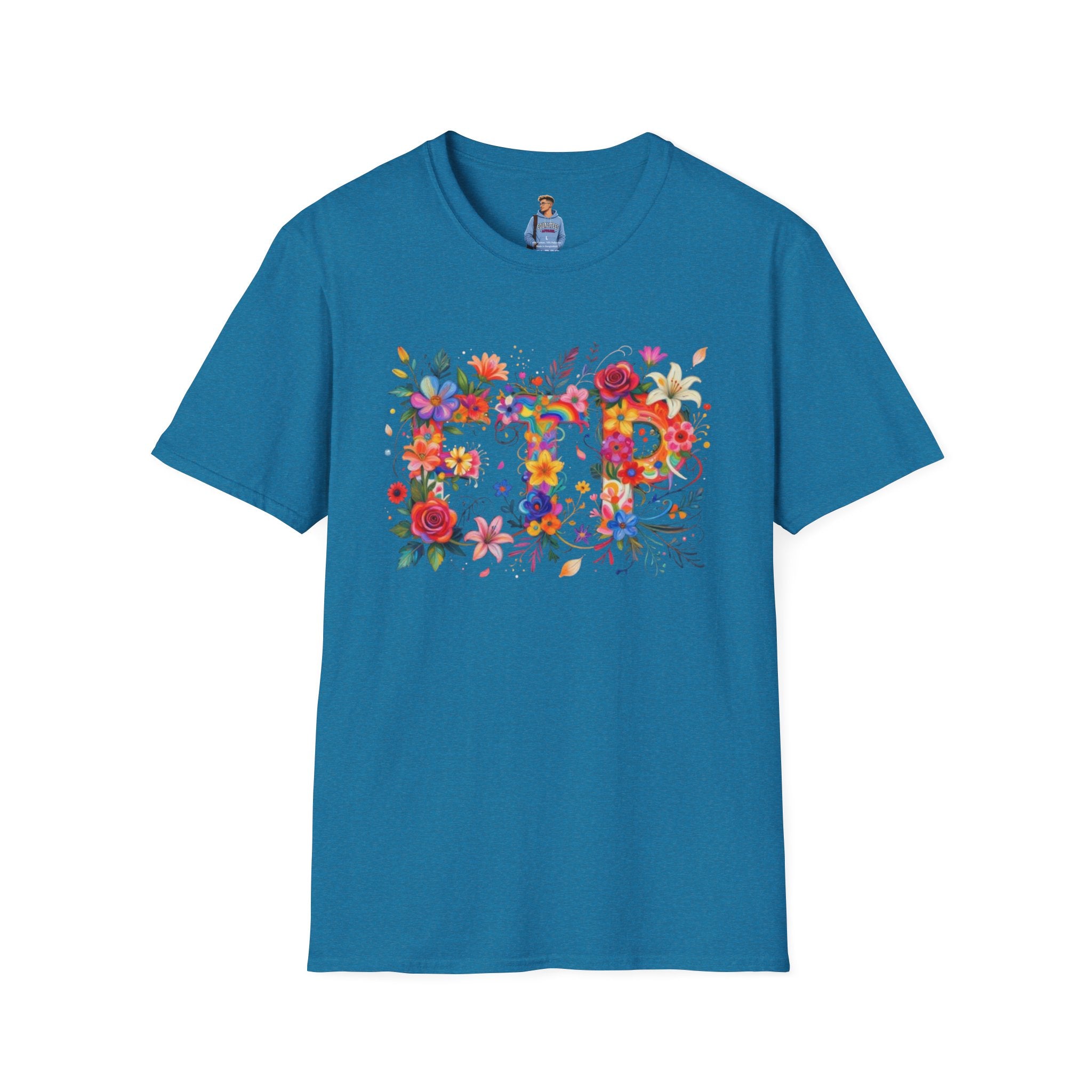 Floral 'FTP' Graphic T-Shirt