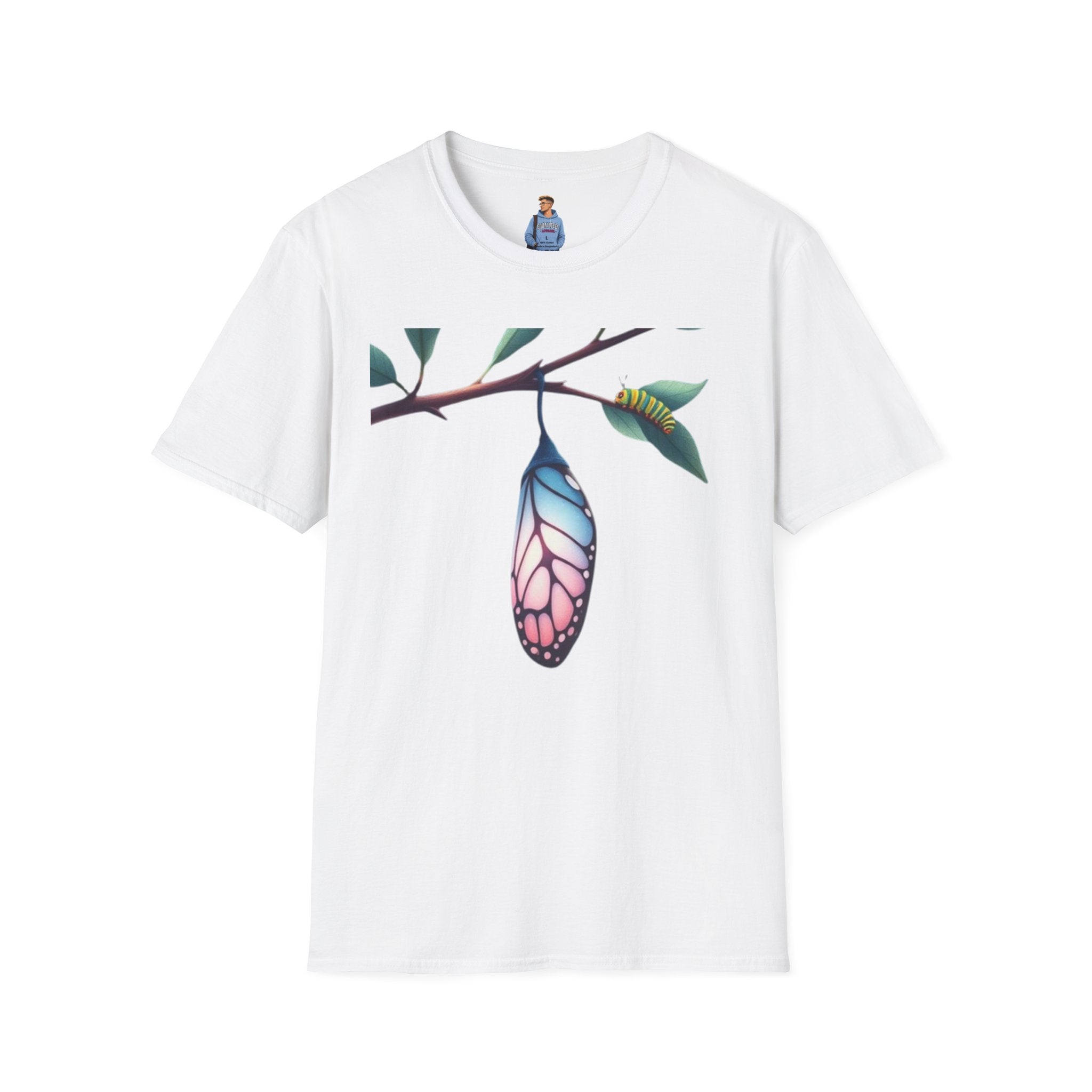 Trans Caterpillar to Butterfly Graphic T-Shirt
