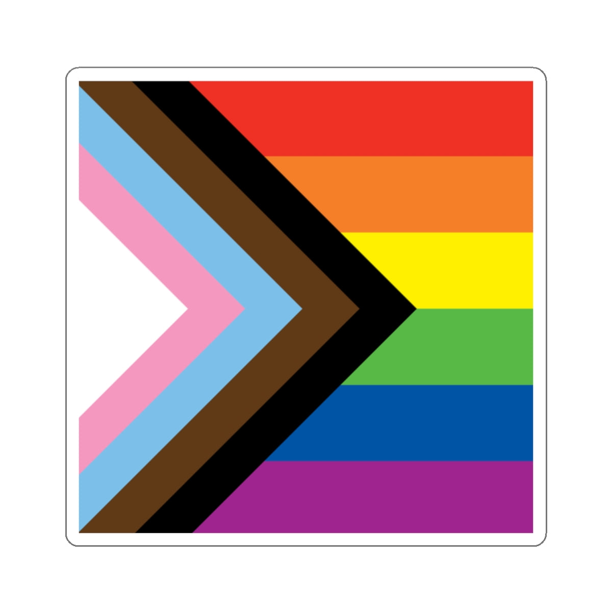 Die-Cut Stickers - Updated Pride Flag - EqualiTees.Me