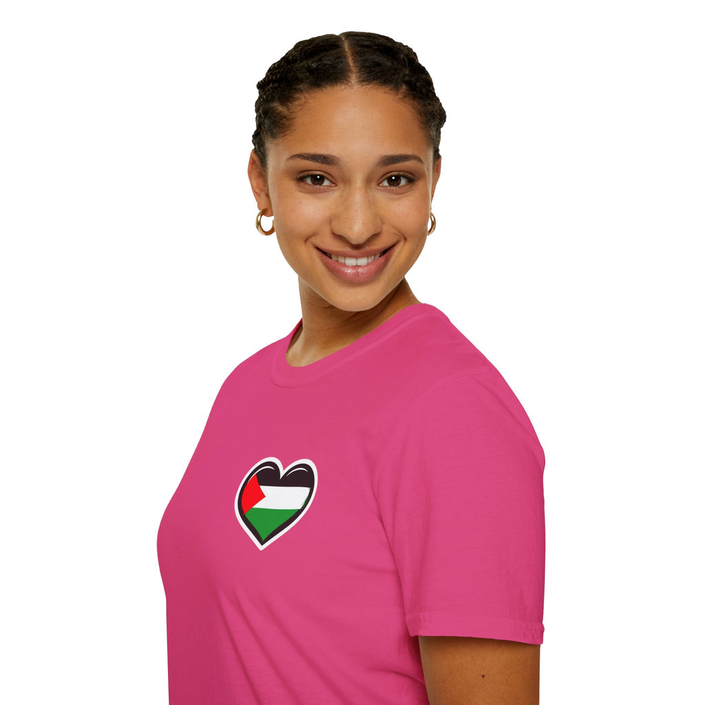 Camiseta unisex de estilo suave: "Apoya a Gaza y todos somos Palestina".