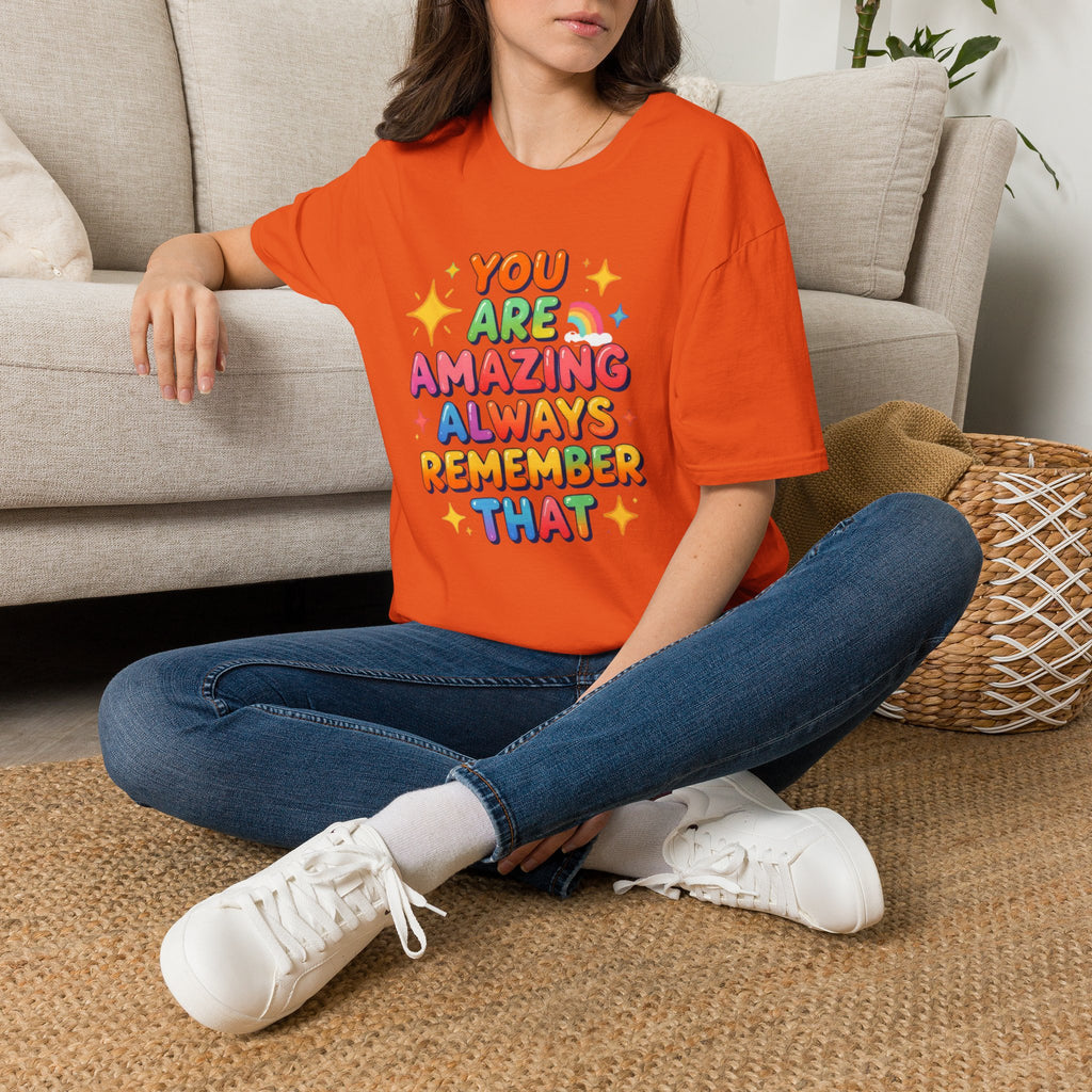 You Are Amazing T-Shirt — Colorful Inspirational Graphic Tee