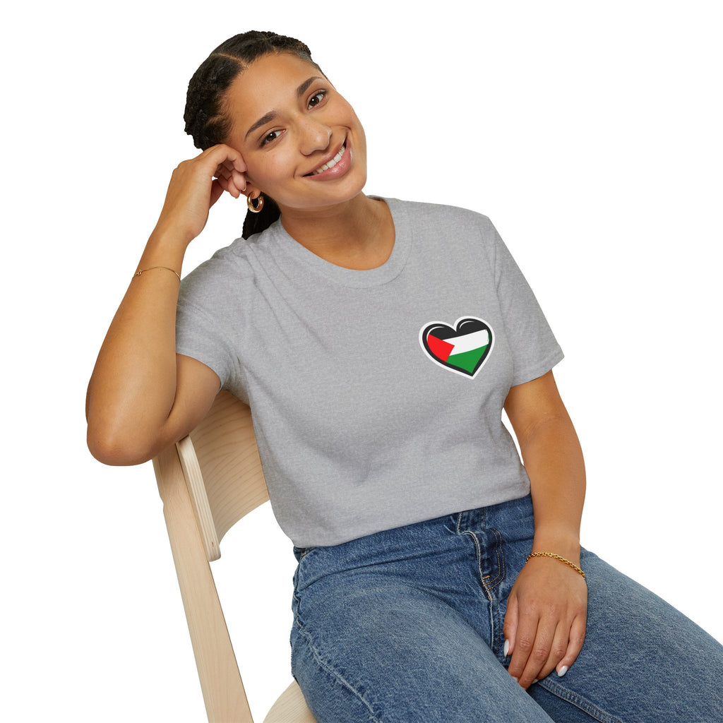 Camiseta unisex de estilo suave: "Apoya a Gaza y todos somos Palestina".