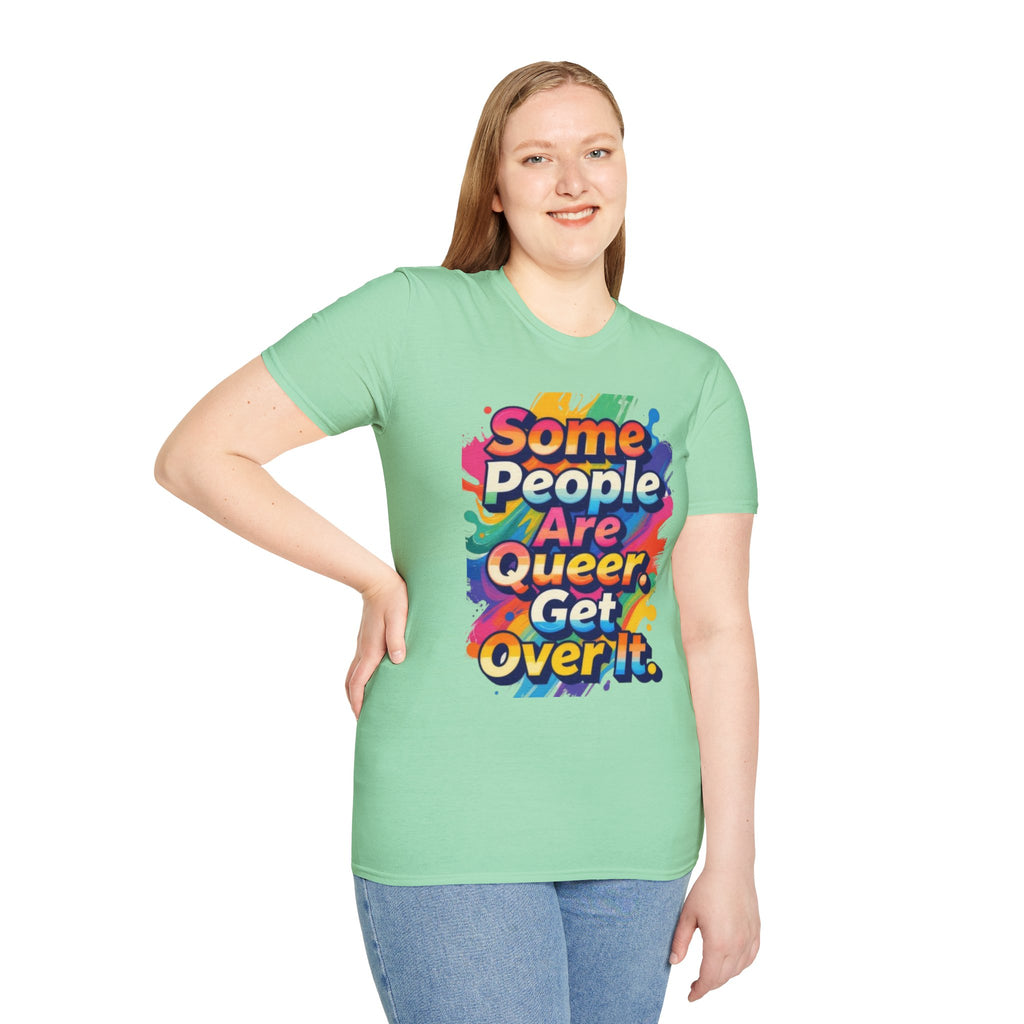 Some People Are Queer T-Shirt Rainbow Graphic