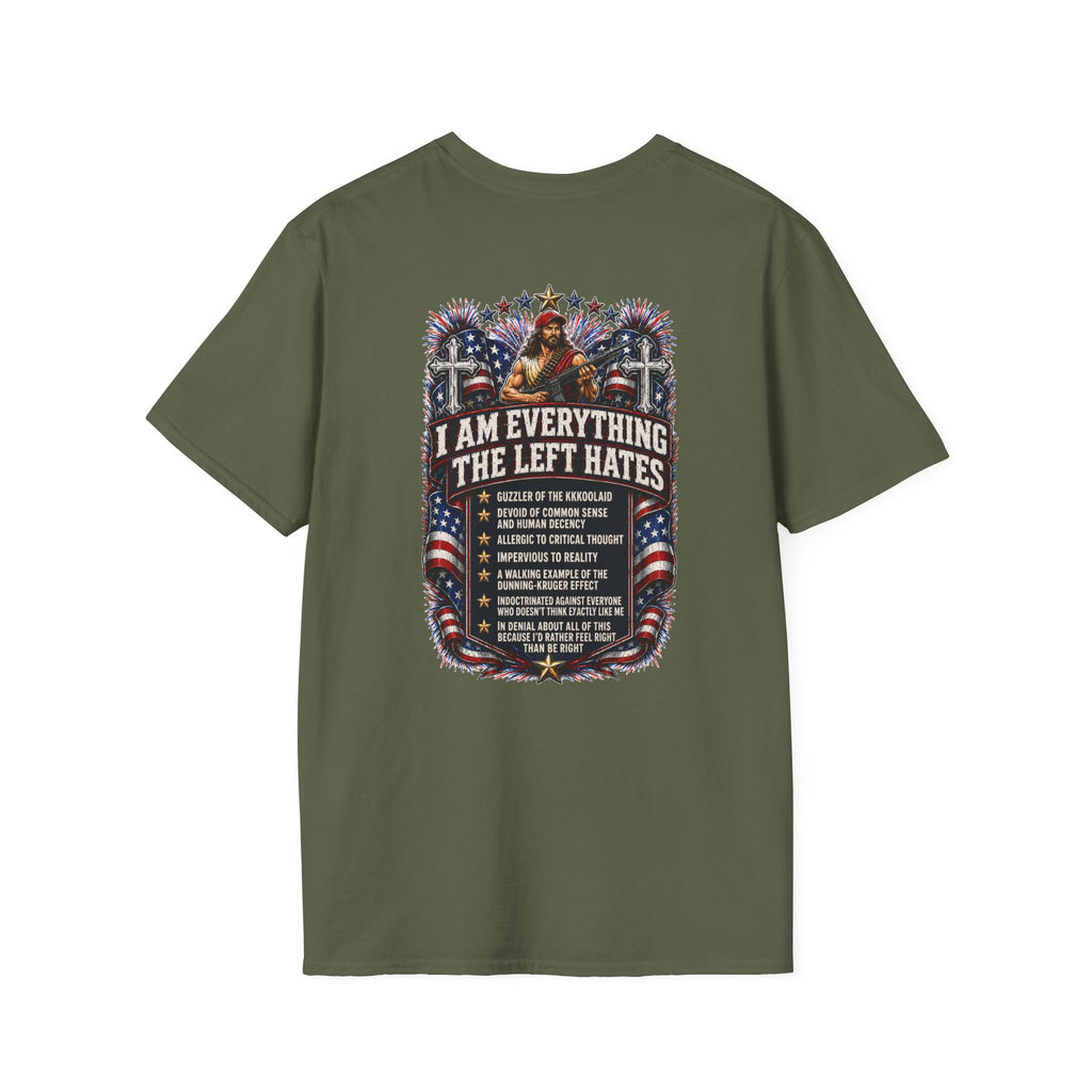 Star Spangled Awesome Graphic Tee ("Proud to Be Delusional Bootlicking Nazi Trash")