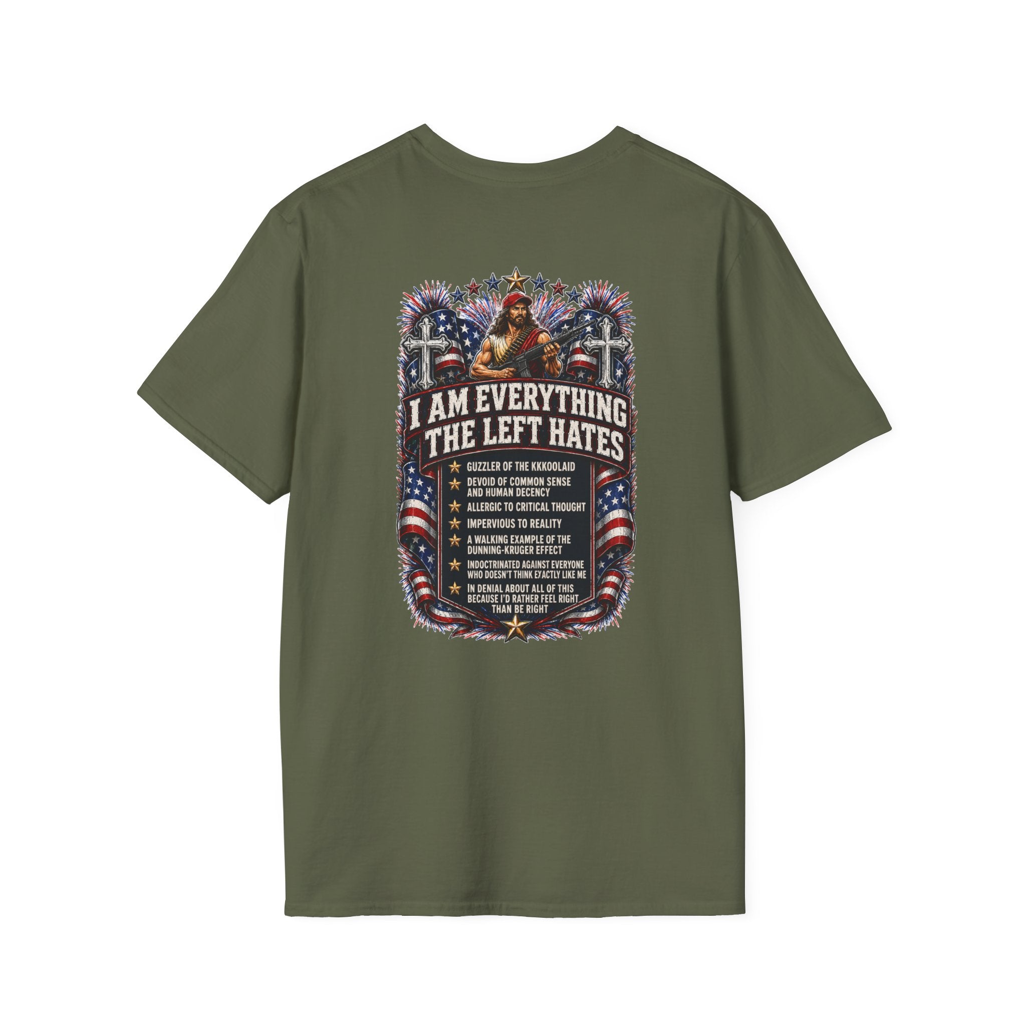 Star Spangled Awesome Graphic Tee ("Proud to Be Delusional Bootlicking Nazi Trash")