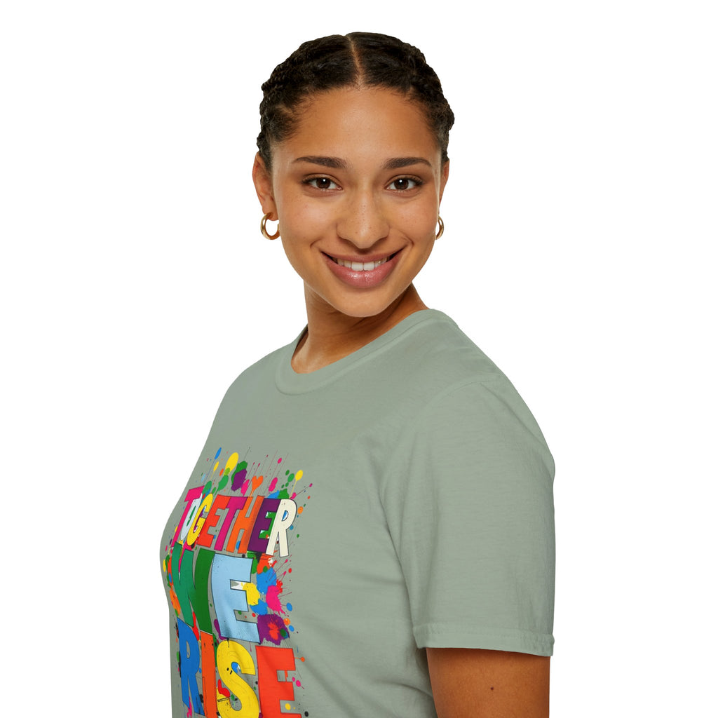 Juntos nos levantamos Camiseta unisex de estilo suave