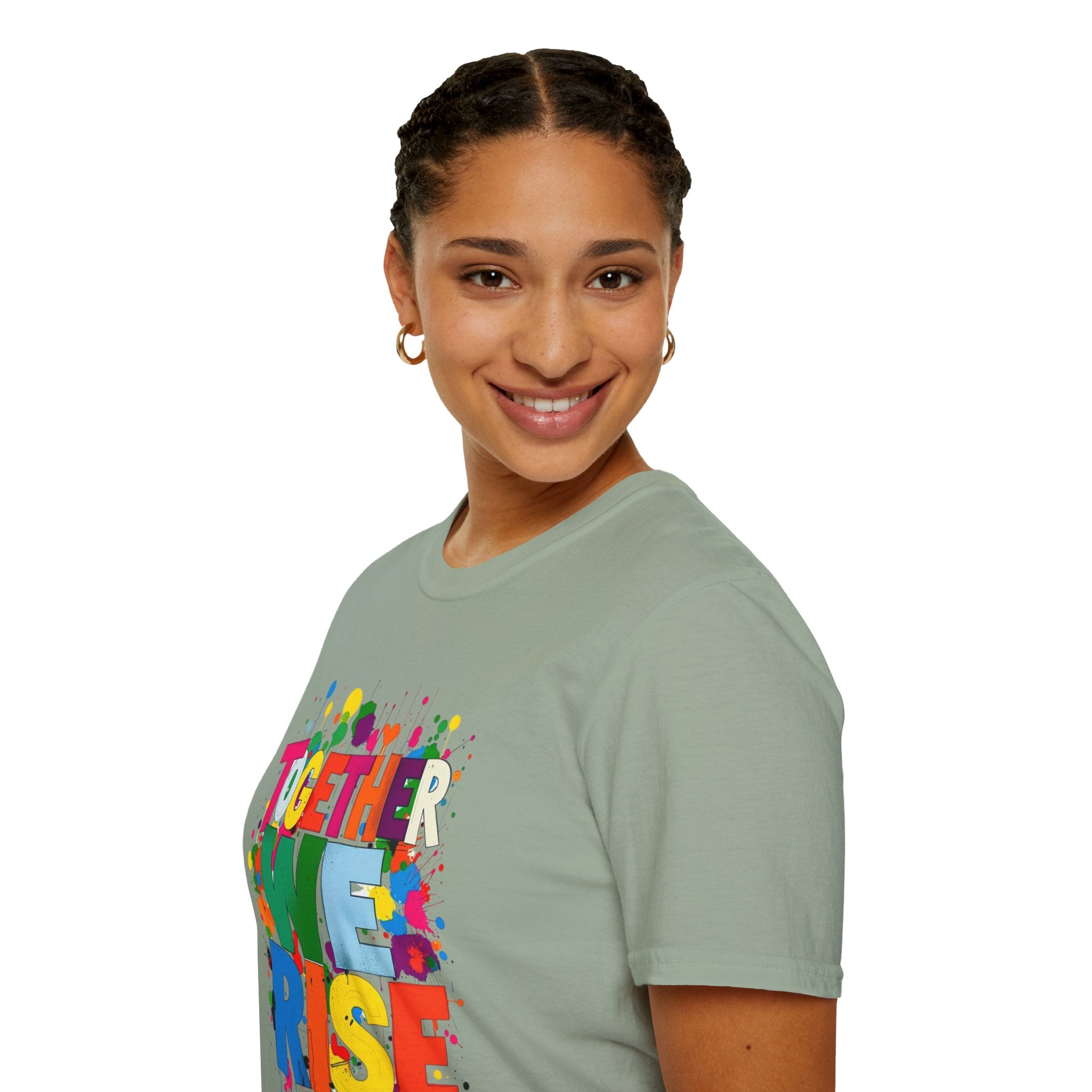 Juntos nos levantamos Camiseta unisex de estilo suave