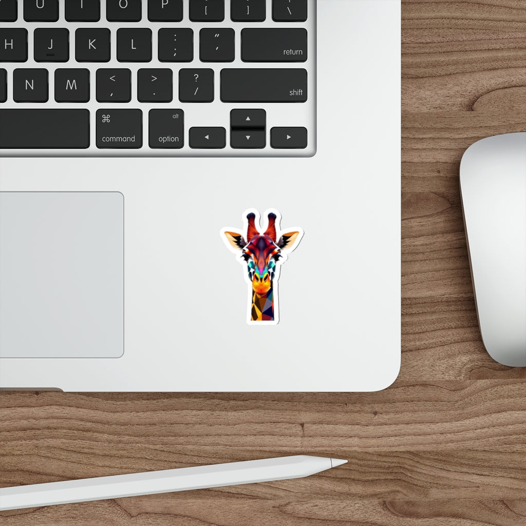 Colorful Giraffe Die-Cut Sticker