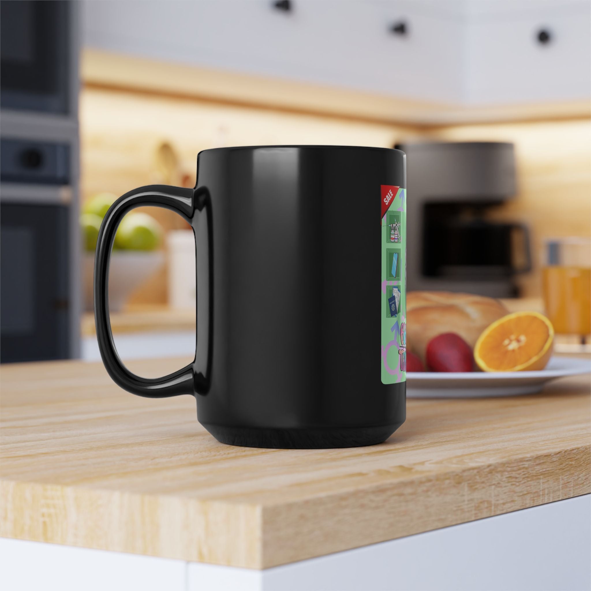 BTTF - Black Trans Travel Fund Black Ceramic Mug 11oz/15oz