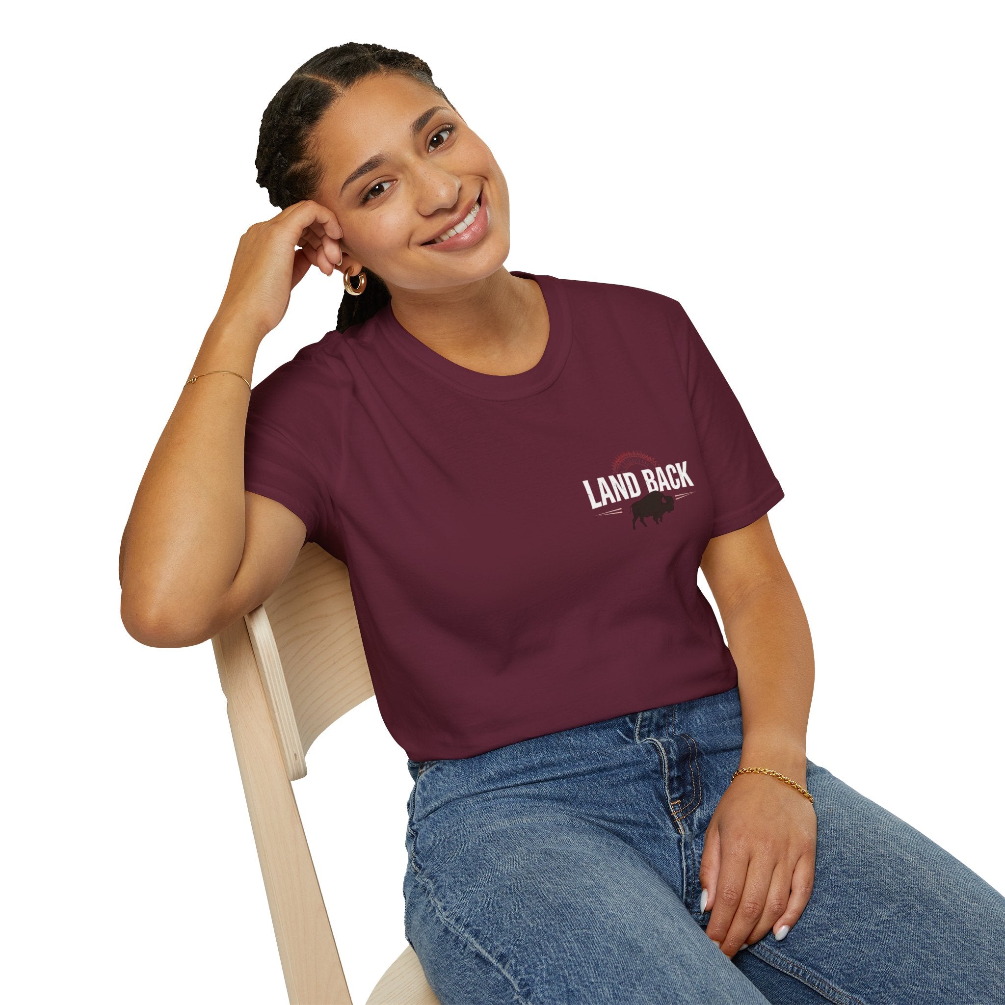 'Land Back' Unisex Softstyle T-shirt