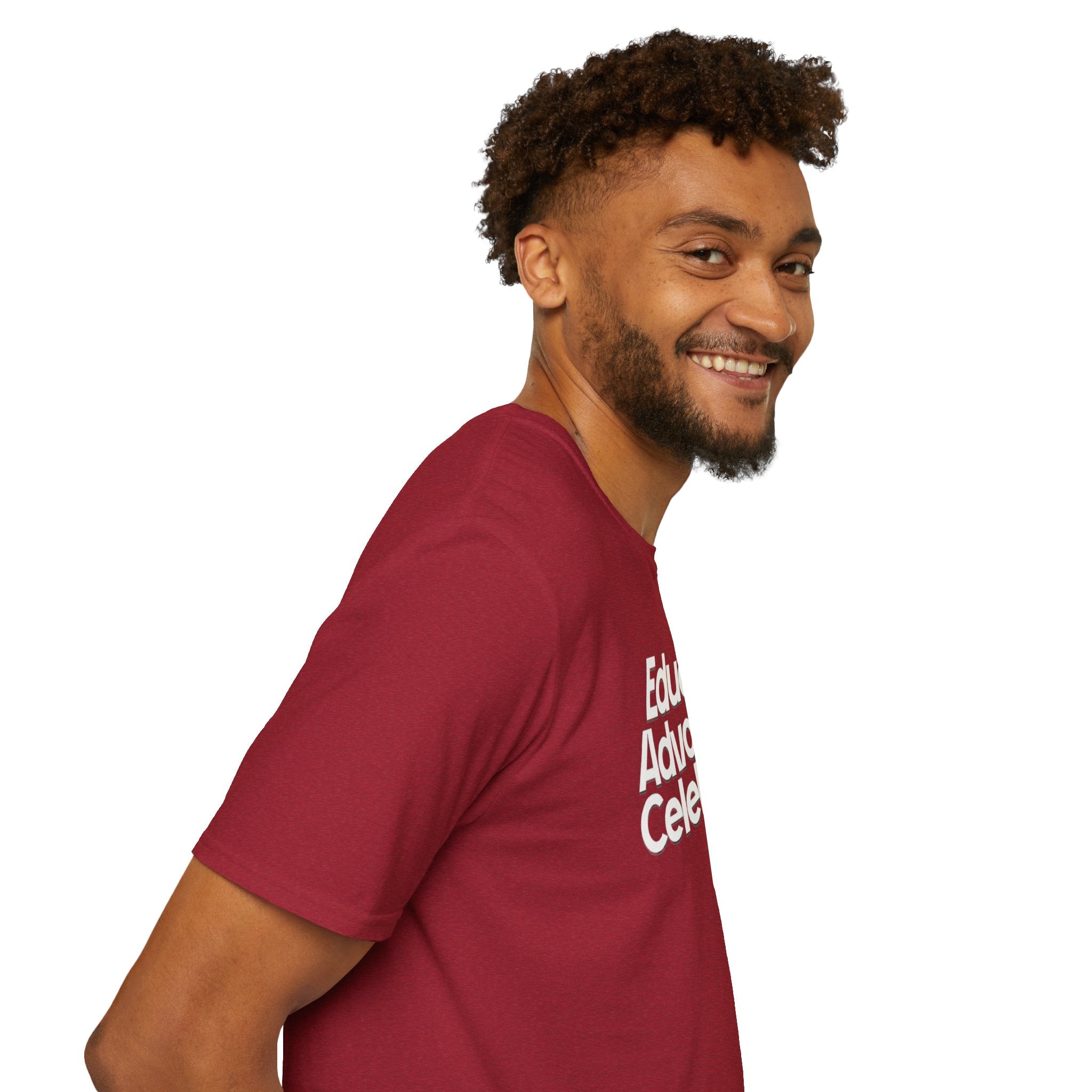 Educate. Advocate. Celebrate. Minimalist Pride T-Shirt