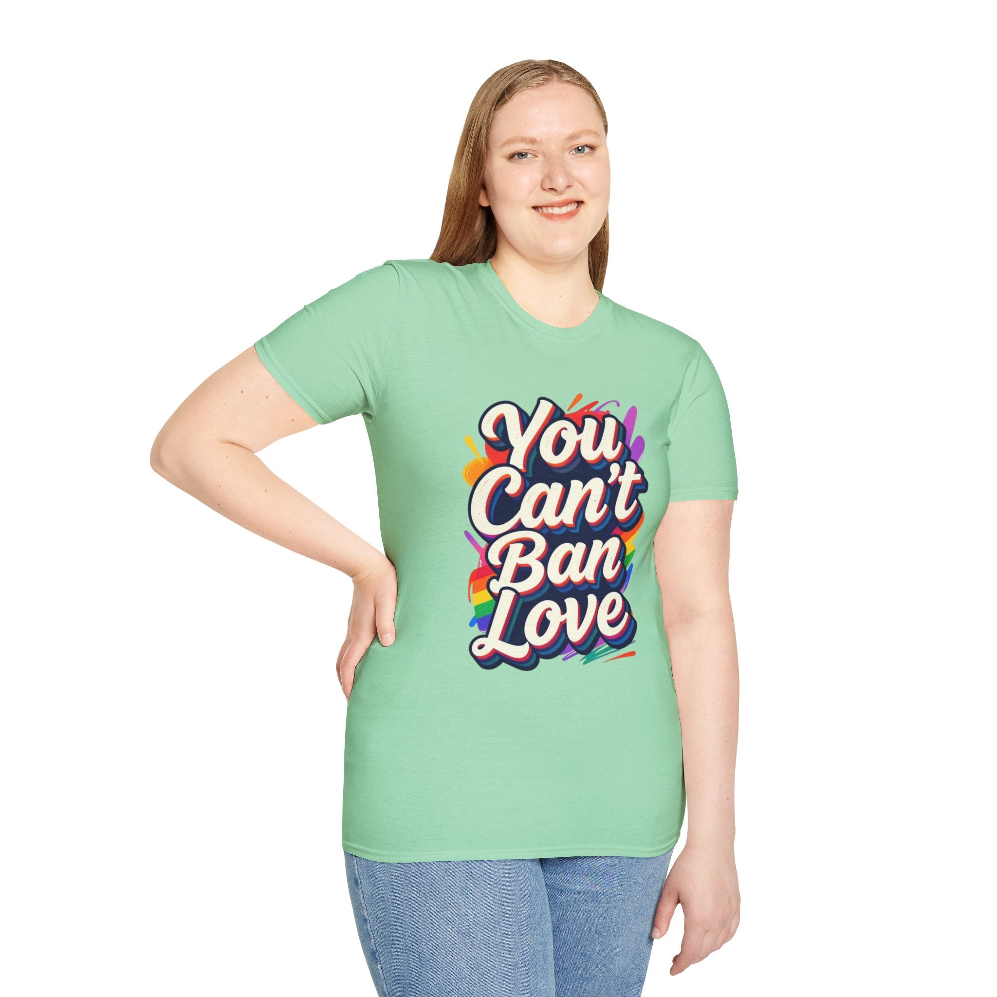 You Can't Ban Love T‑Shirt — Rainbow LGBTQ+ Pride Graphic Tee