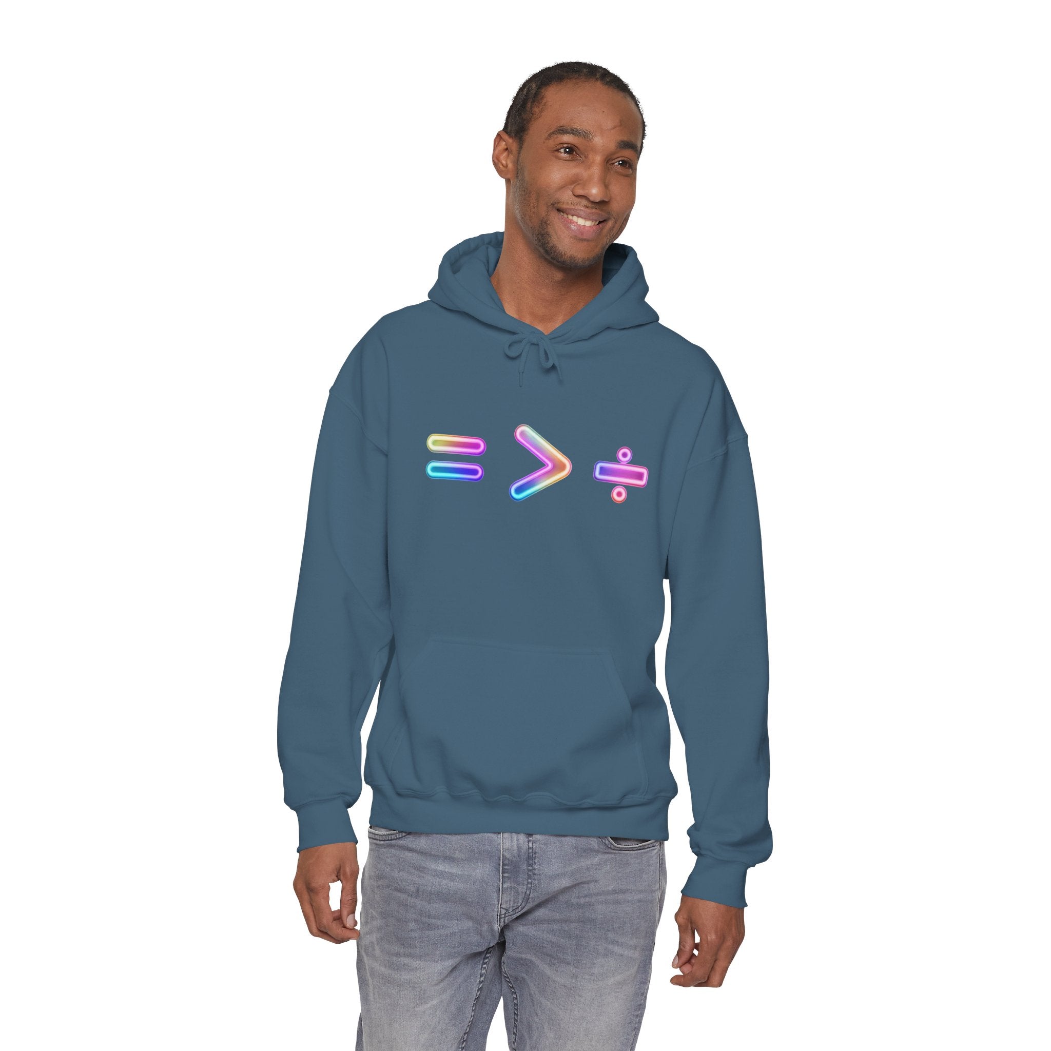 Equality is Greater than Division Neon Style Pullover Hoodie