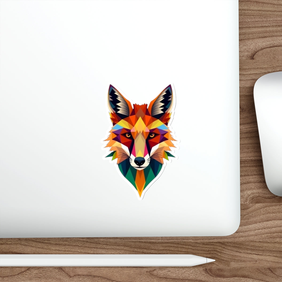 Fractal Fox Die-Cut Sticker - EqualiTees.Me