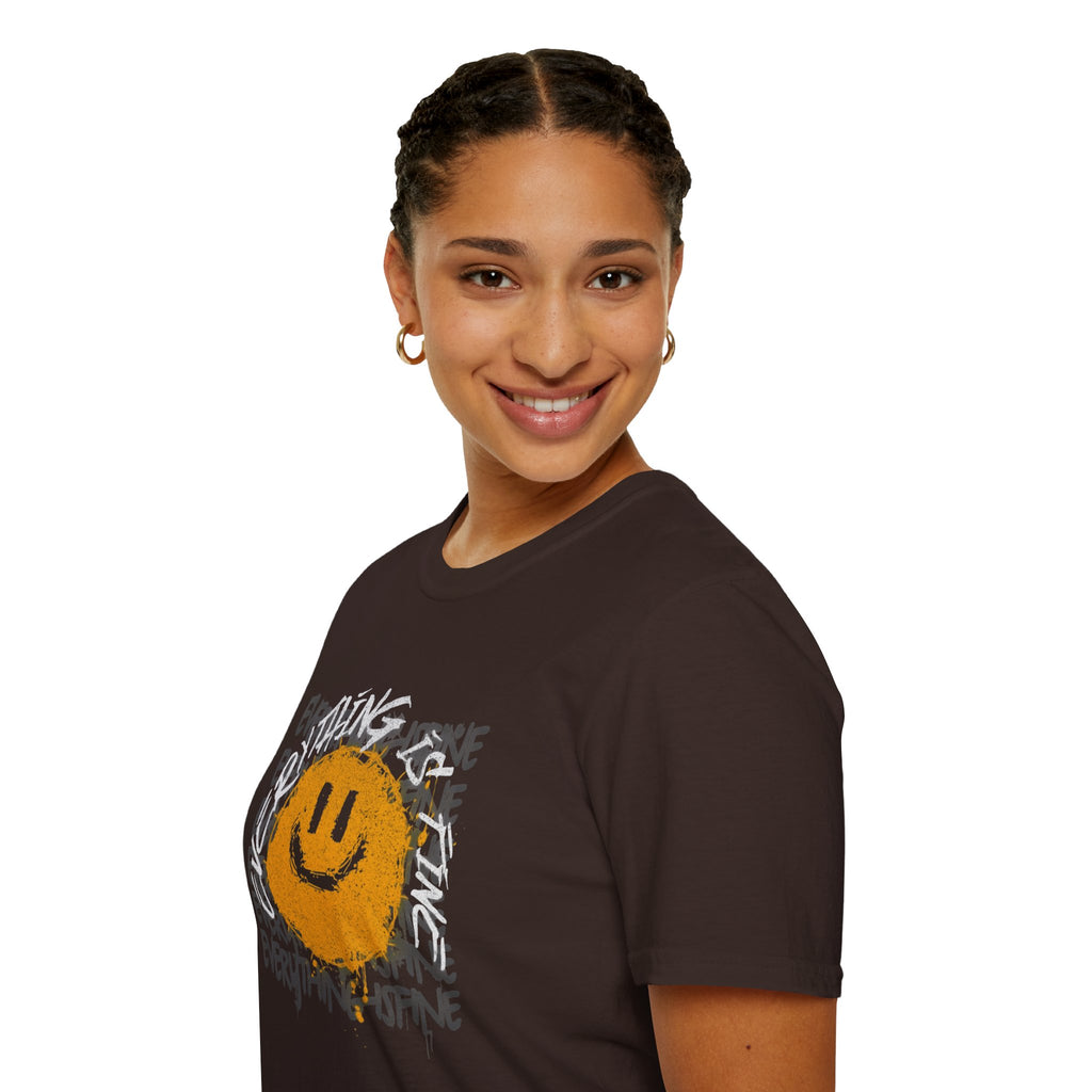 Camiseta unisex divertida y suave con la frase "Todo está bien", camiseta sarcástica, camiseta gráfica humorística, camiseta con frase del Apocalipsis, regalo para amantes de las bromas