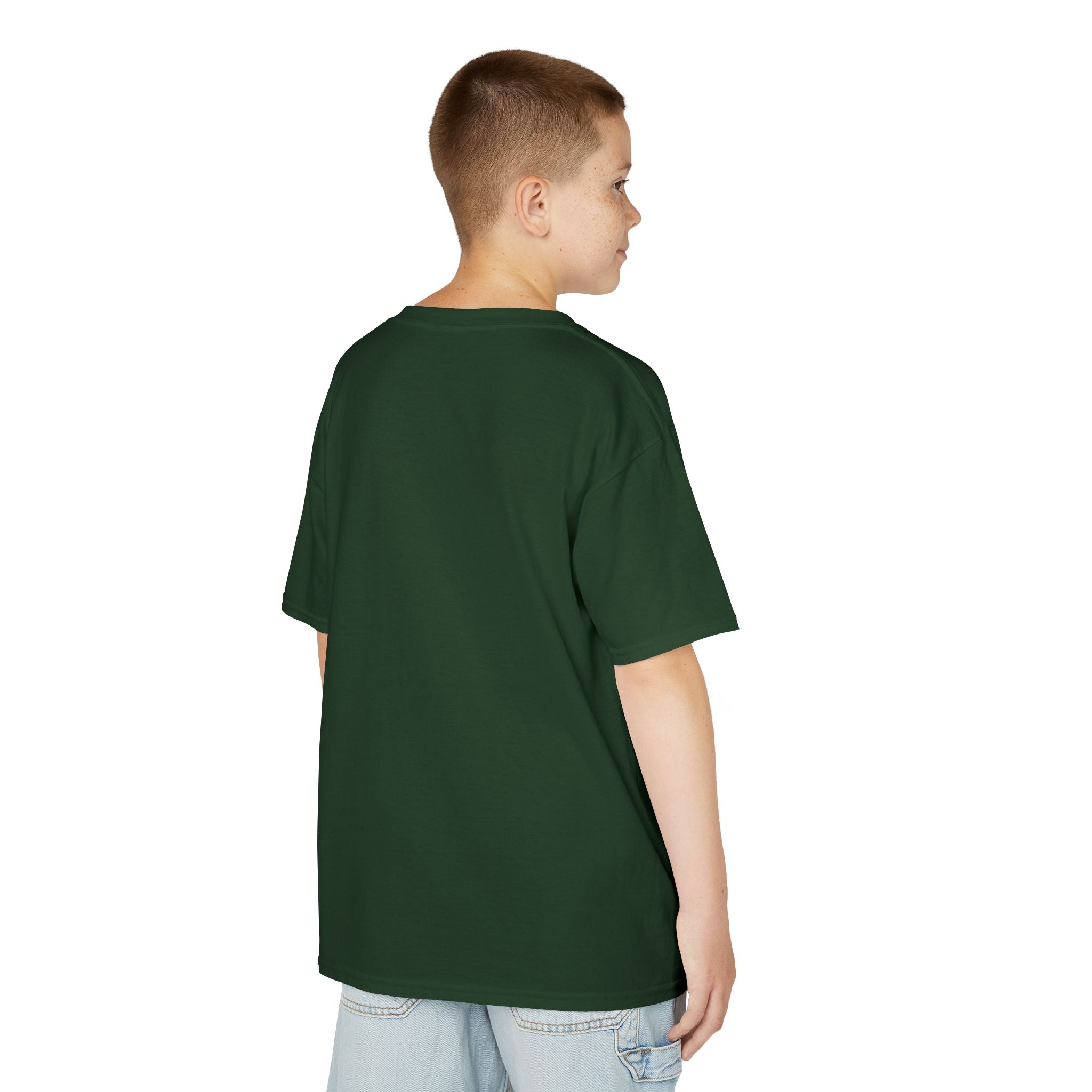 Camiseta de algodón grueso para niños con león fractal colorido