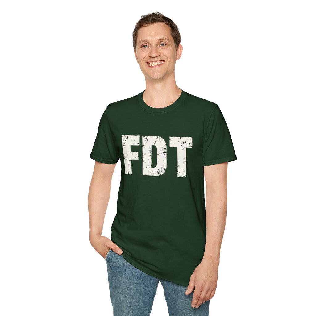 FDT Political Protest Distressed Graphic T-Shirt