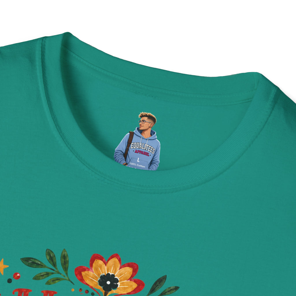 Juneteenth T-Shirt — "Happy Juneteenth" Floral Celebration Tee