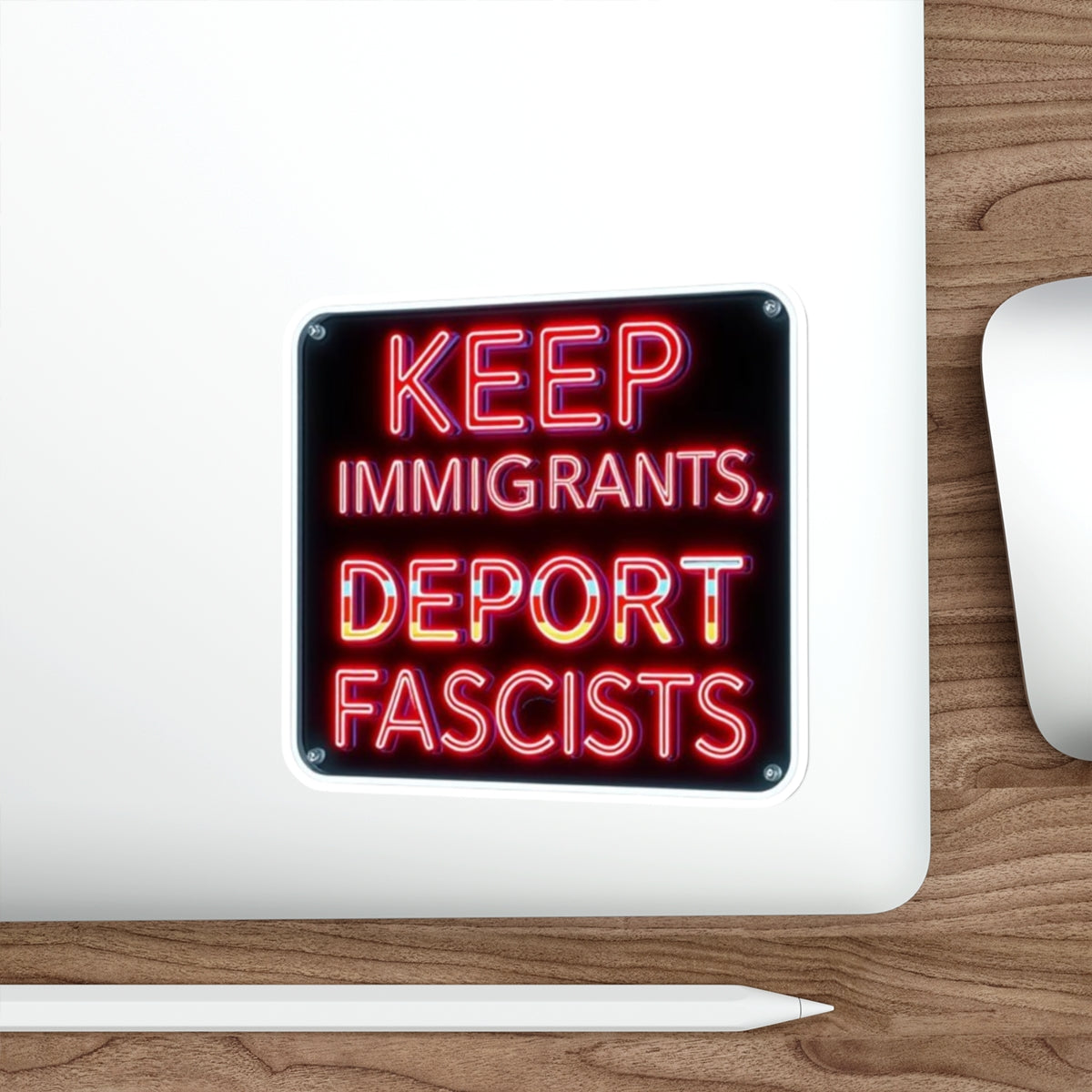 Keep Immigrants Deport Fascists Sticker - EqualiTees.Me
