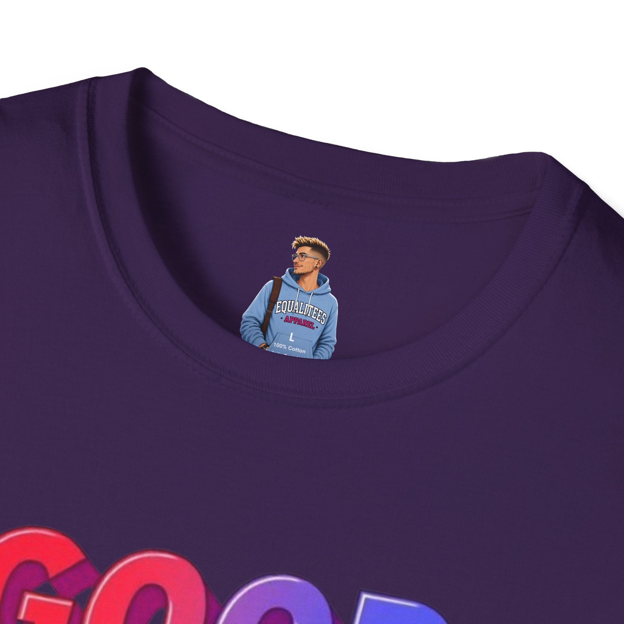 Camiseta unisex de estilo suave con mensaje positivo "Arcoíris, buena voluntad, triunfo"