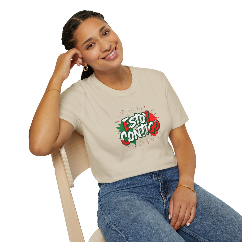Estoy Contigo (I Am With You) Los inmigrantes hacen grande a Estados Unidos Camiseta unisex de estilo suave Camiseta clásica de protesta