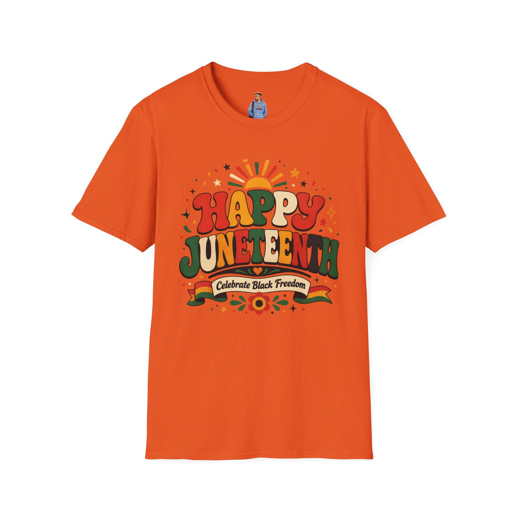 Juneteenth T-Shirt - "Happy Juneteenth" Retro Celebration Tee
