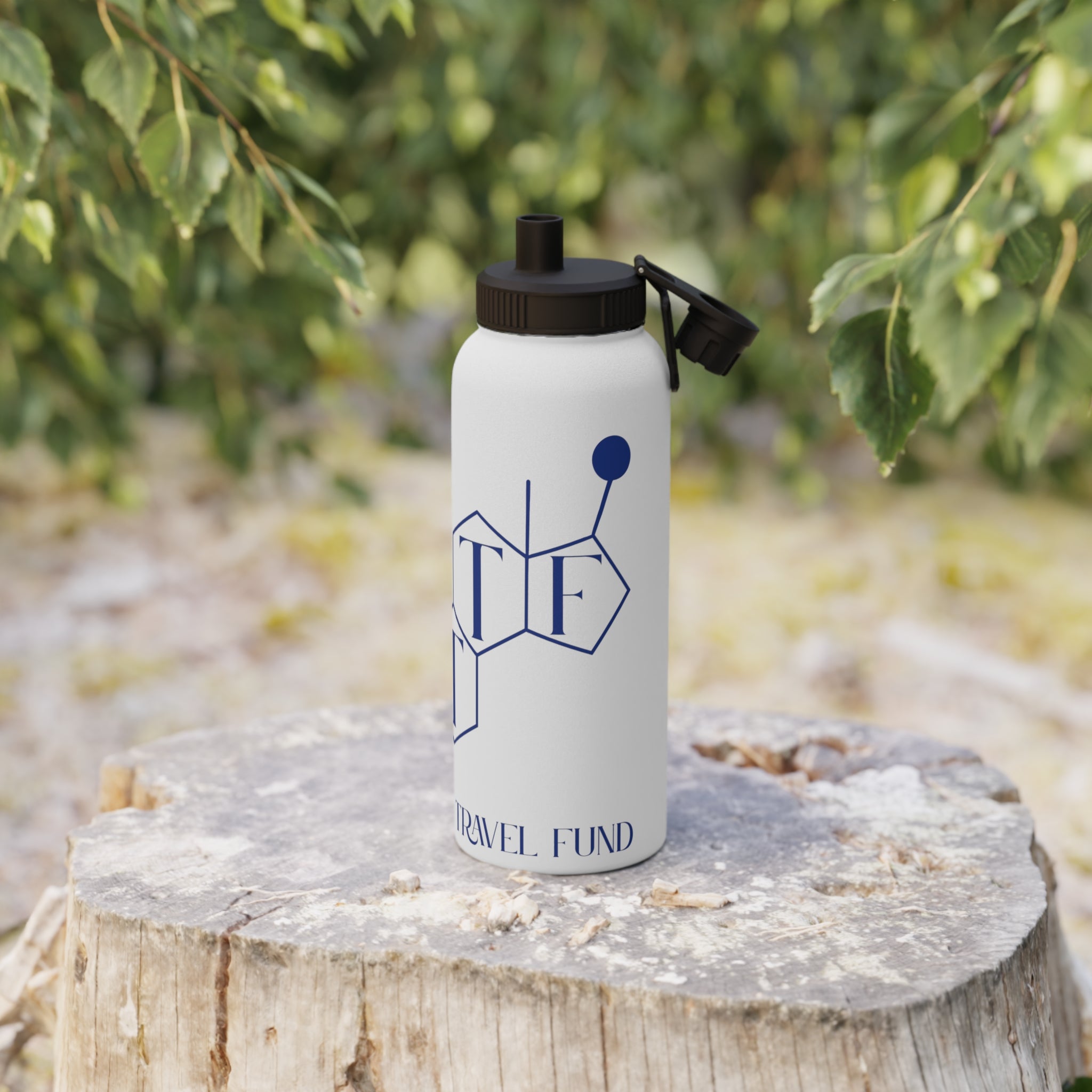 BTTF - Black Trans Travel Fund Logo Stainless Steel Sports Water Bottle