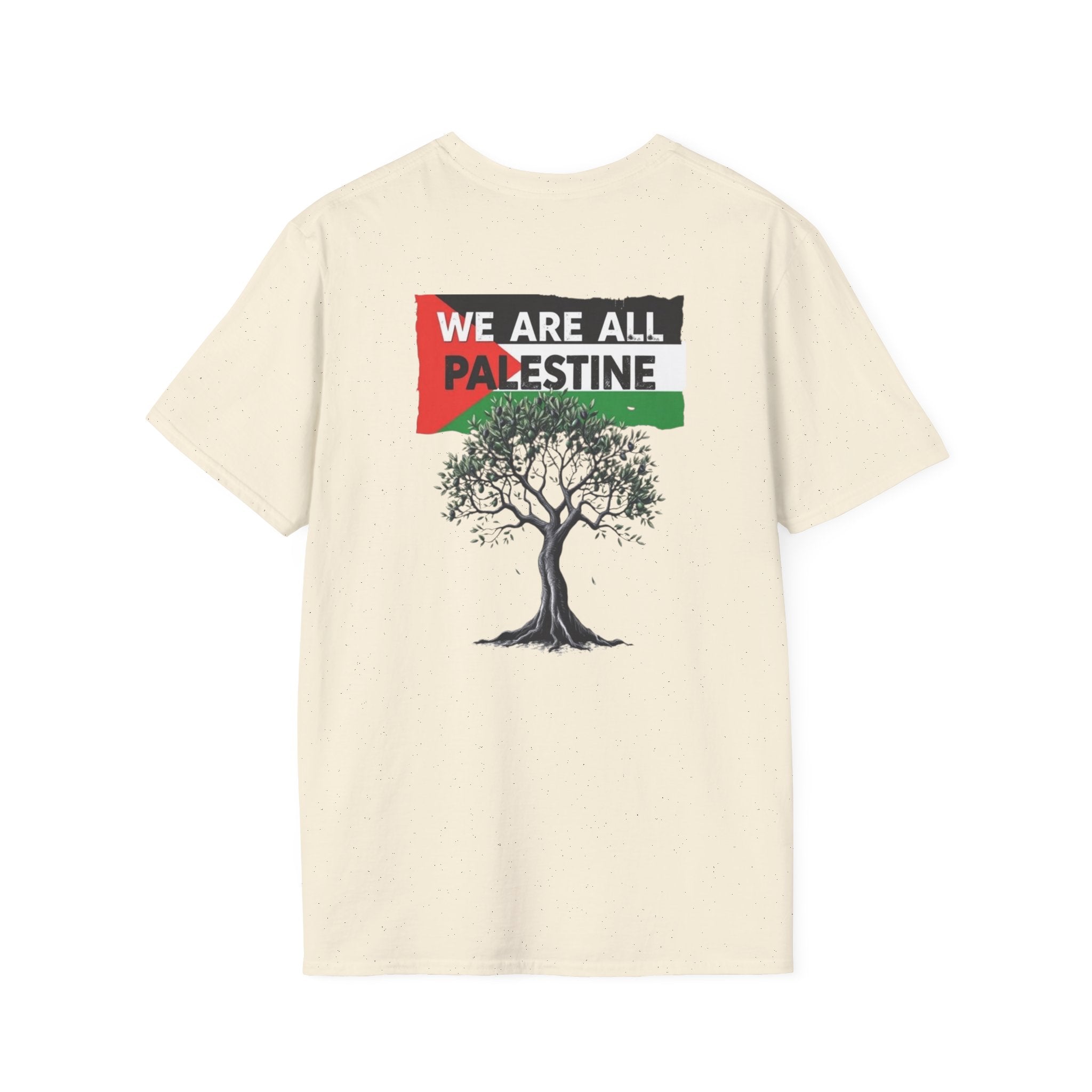 Camiseta unisex de estilo suave: "Apoya a Gaza y todos somos Palestina".