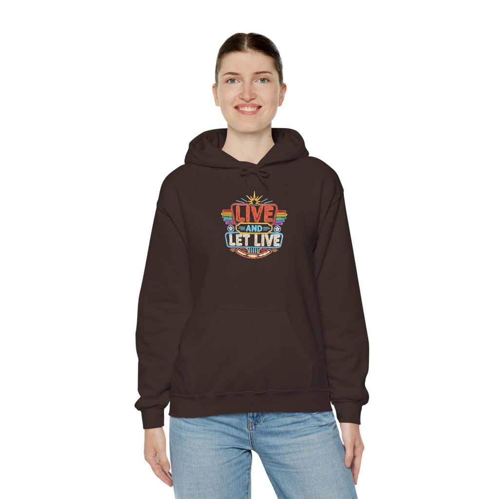 Live And Let Live Hoodie — Retro Peace Graphic Pullover