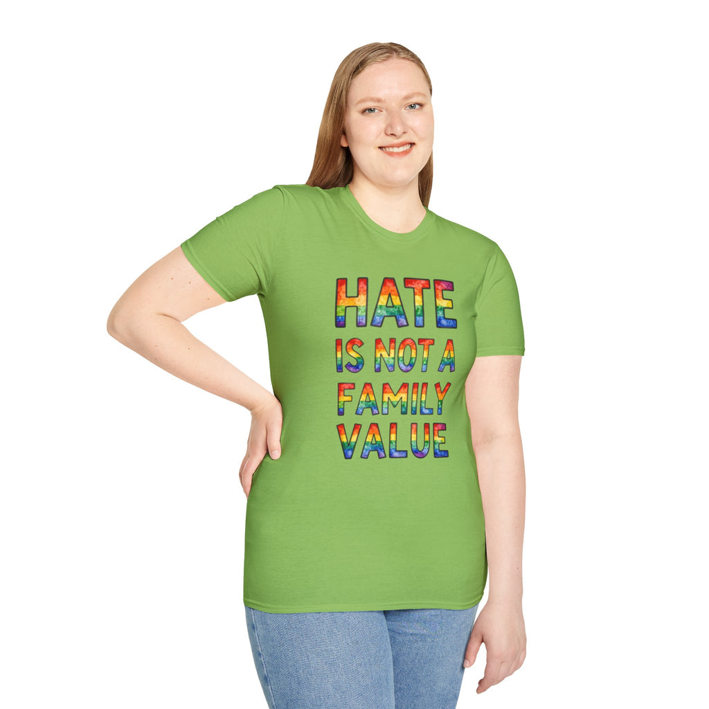 Hate Is Not A Family Value Rainbow Pride T-Shirt