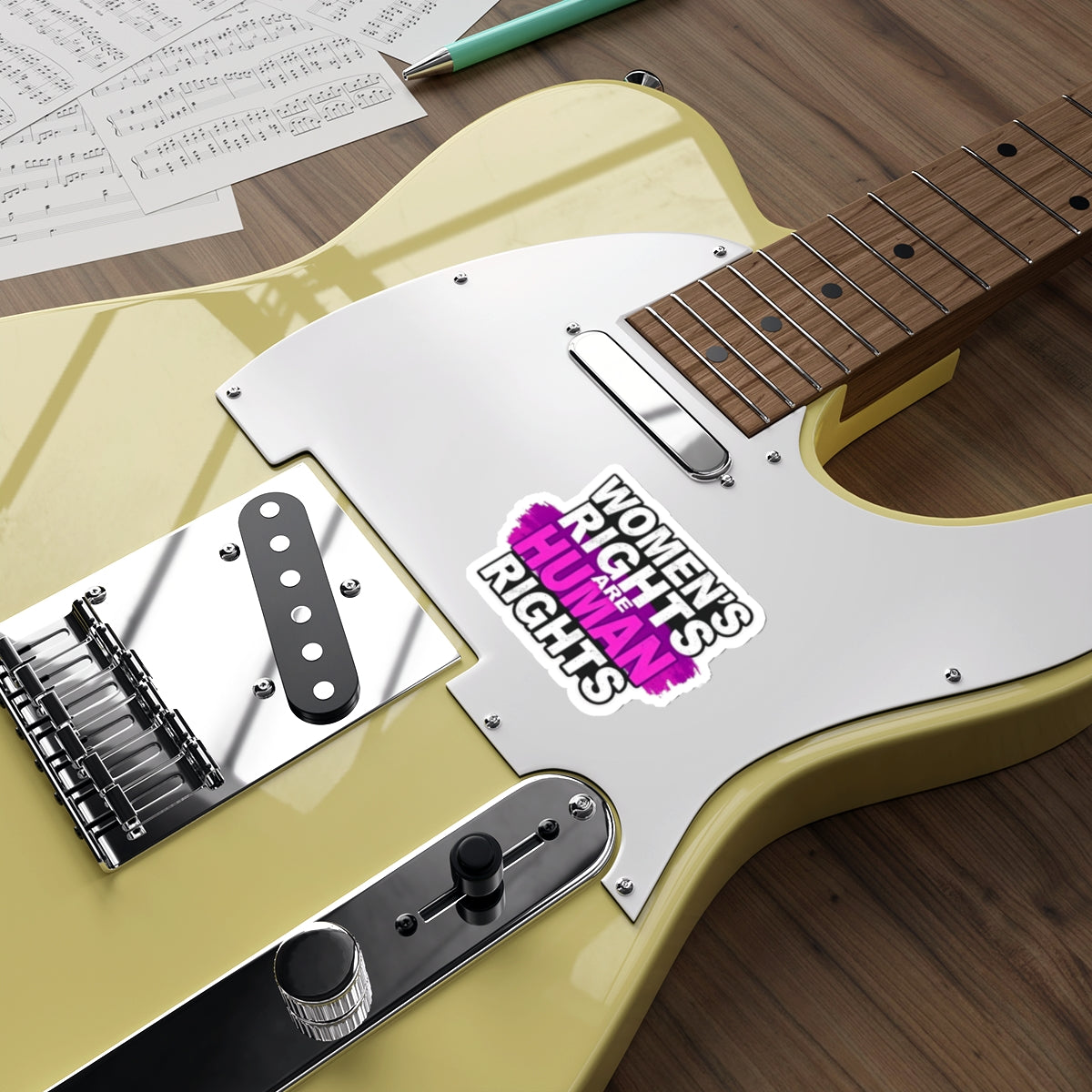 Die-Cut Stickers - WOMEN'S RIGHTS ARE HUMAN RIGHTS - EqualiTees.Me