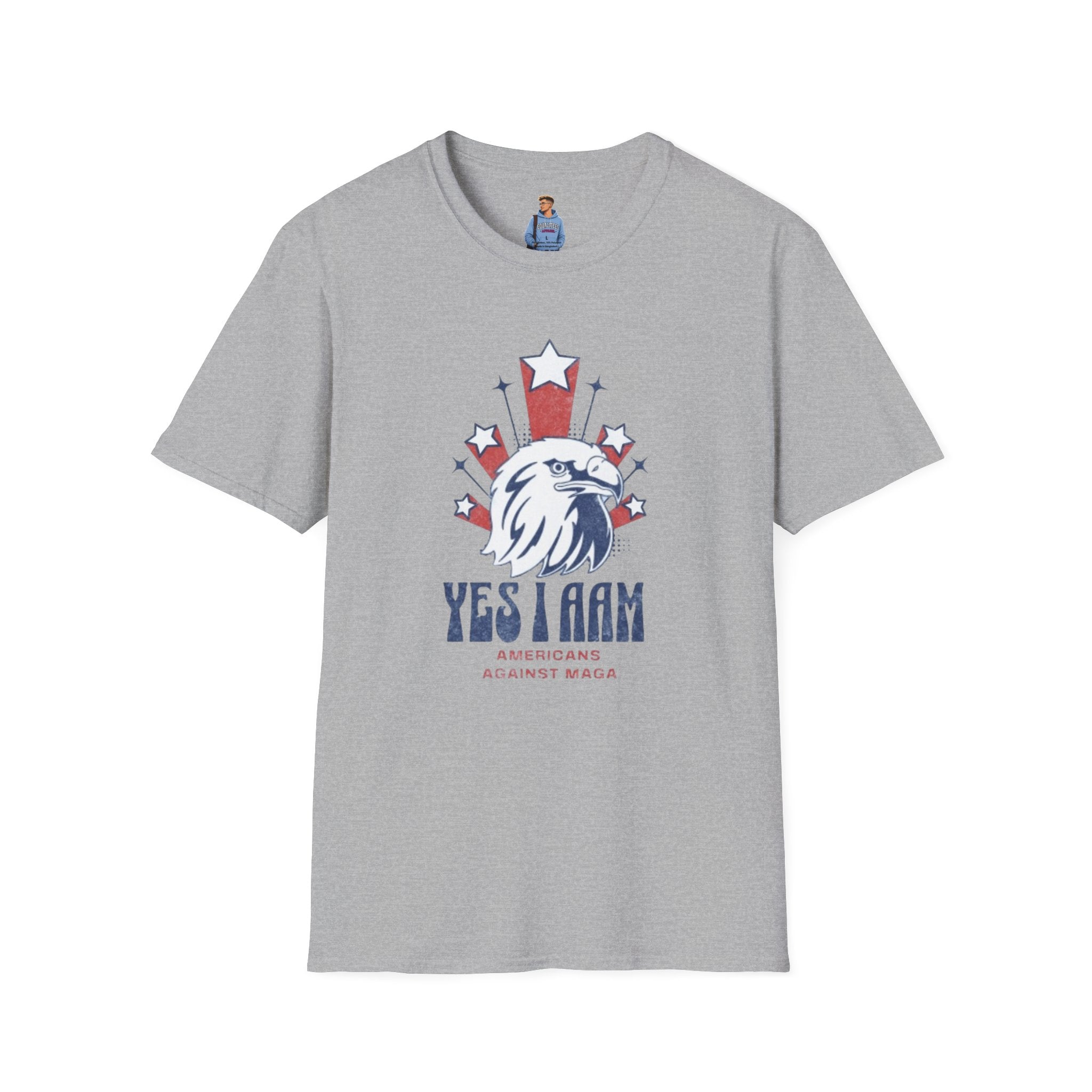 Americans Against MAGA Red Patriots Unisex Softstyle T-Shirt