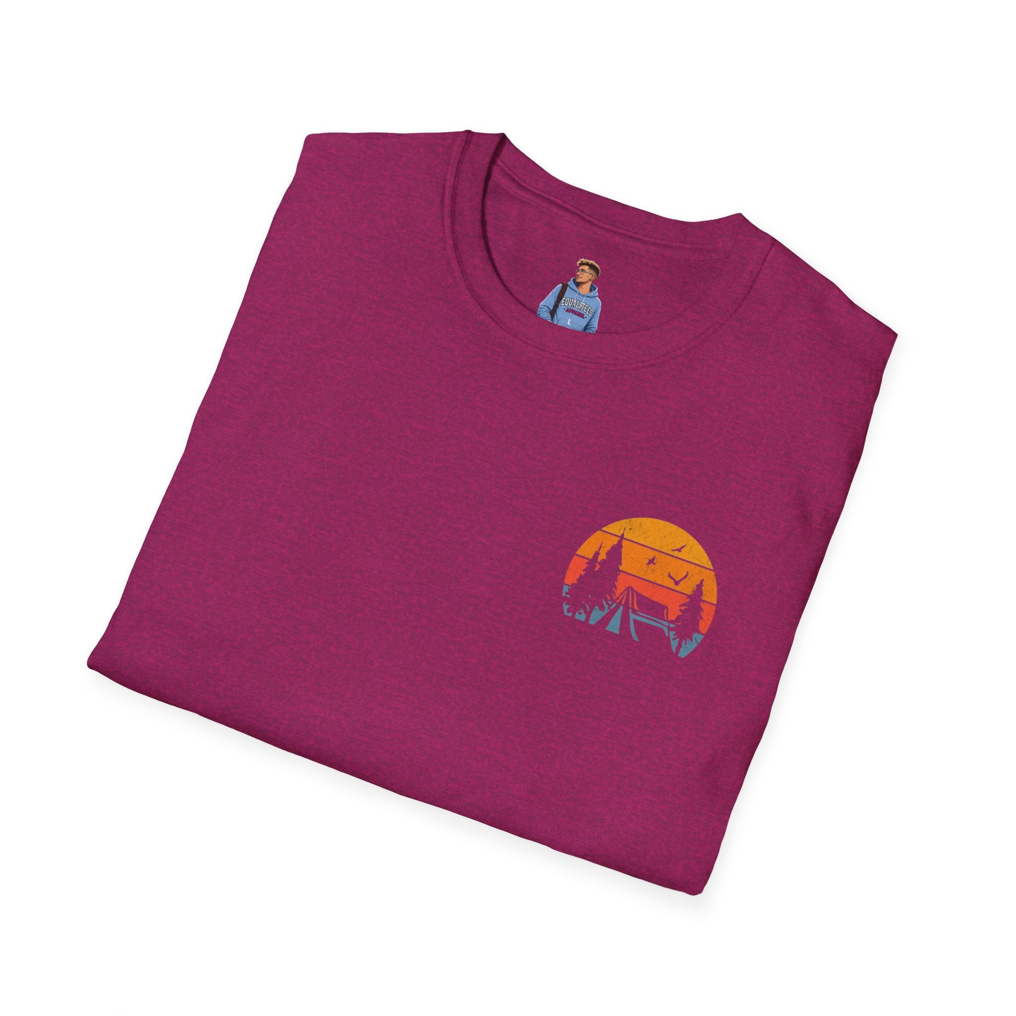 Unisex Softstyle T-Shirt - 'I'd Rather Be Camping' Adventure Tee