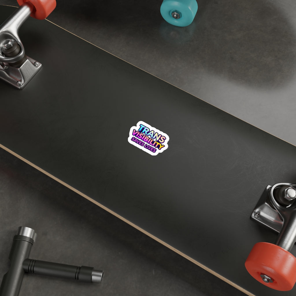 Die-Cut Stickers - TRANS VISIBILITY SAVES LIVES - EqualiTees.Me