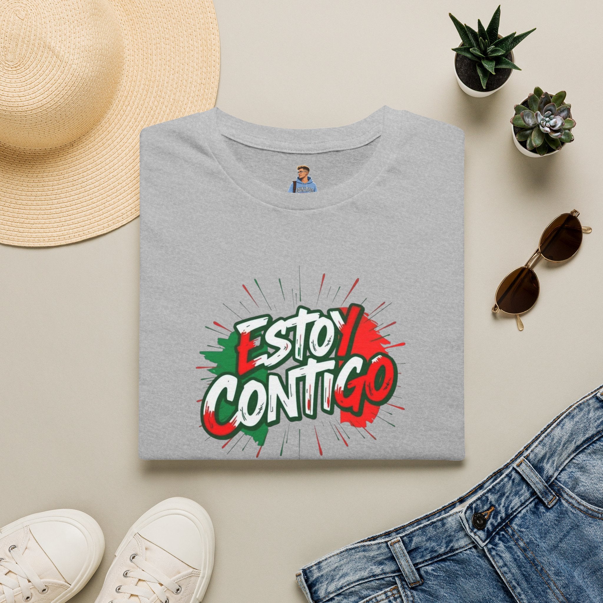 Estoy Contigo (I Am With You) Los inmigrantes hacen grande a Estados Unidos Camiseta unisex de estilo suave Camiseta clásica de protesta