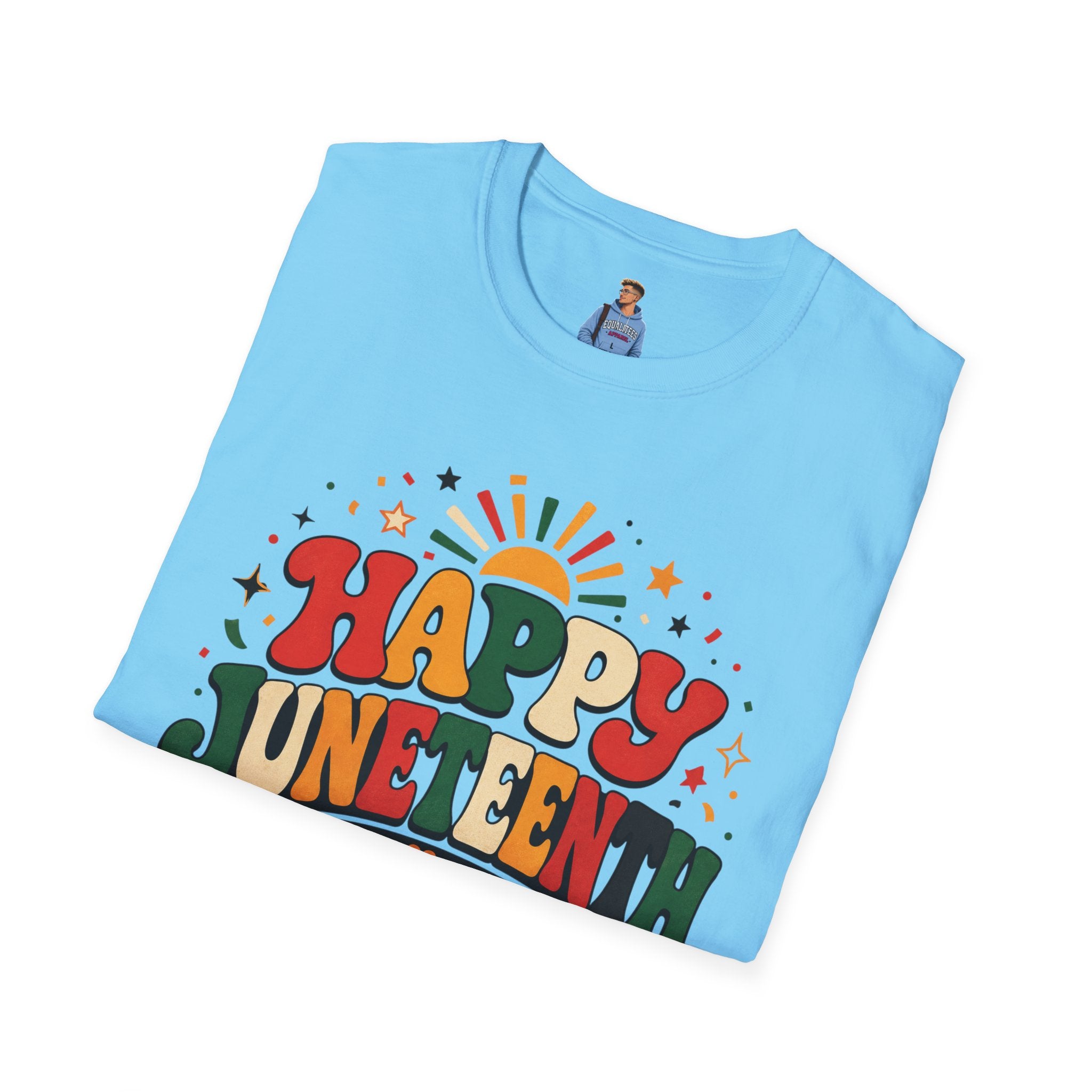 Juneteenth T-Shirt - "Happy Juneteenth" Retro Celebration Tee