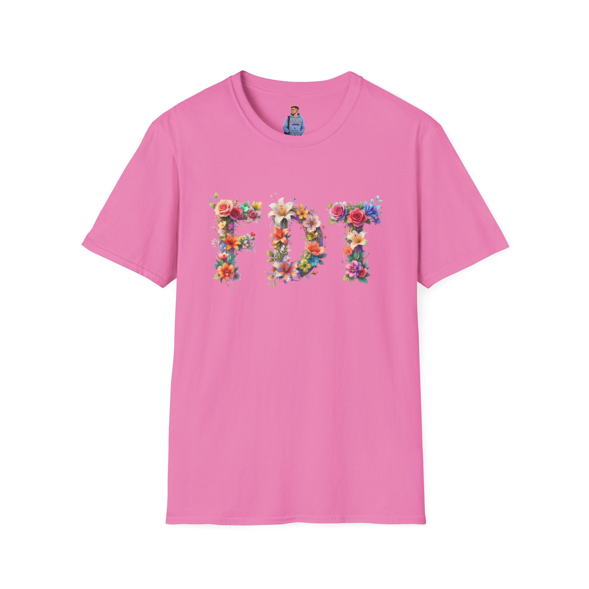 FDT Bold Floral Typography T-Shirt