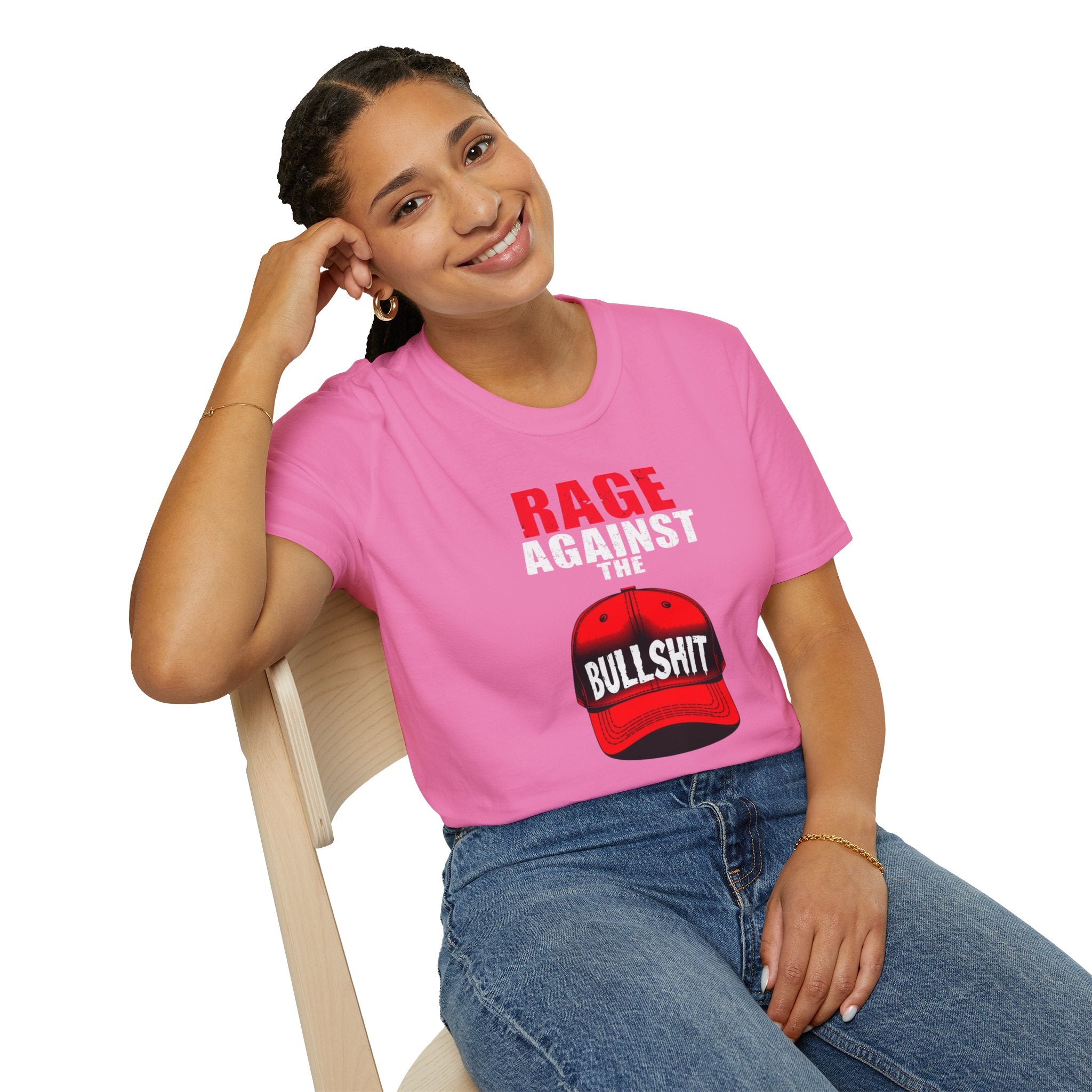 Camiseta unisex Softstyle - Camiseta gráfica "Rage Against the BS"