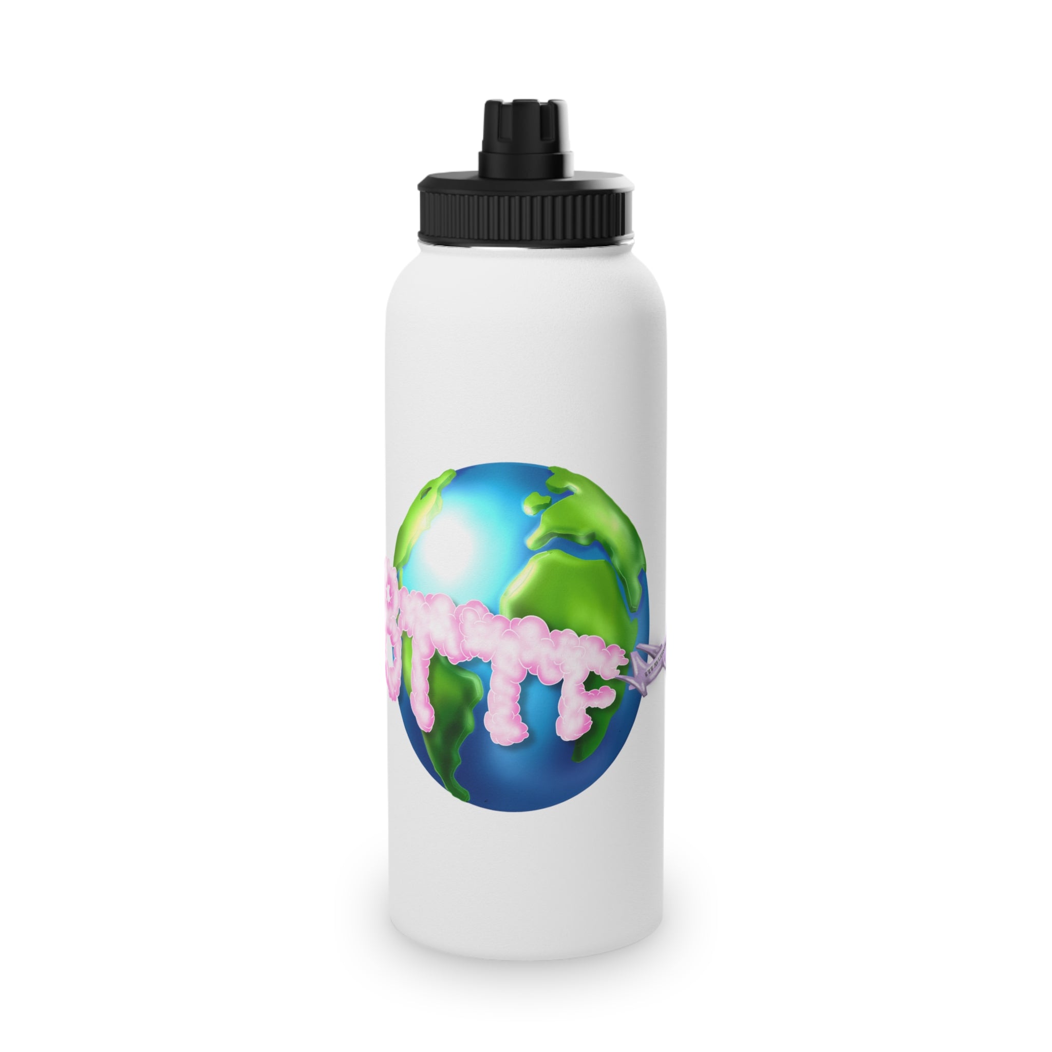 BTTF - Black Trans Travel Fund Logo Stainless Steel Sports Water Bottle