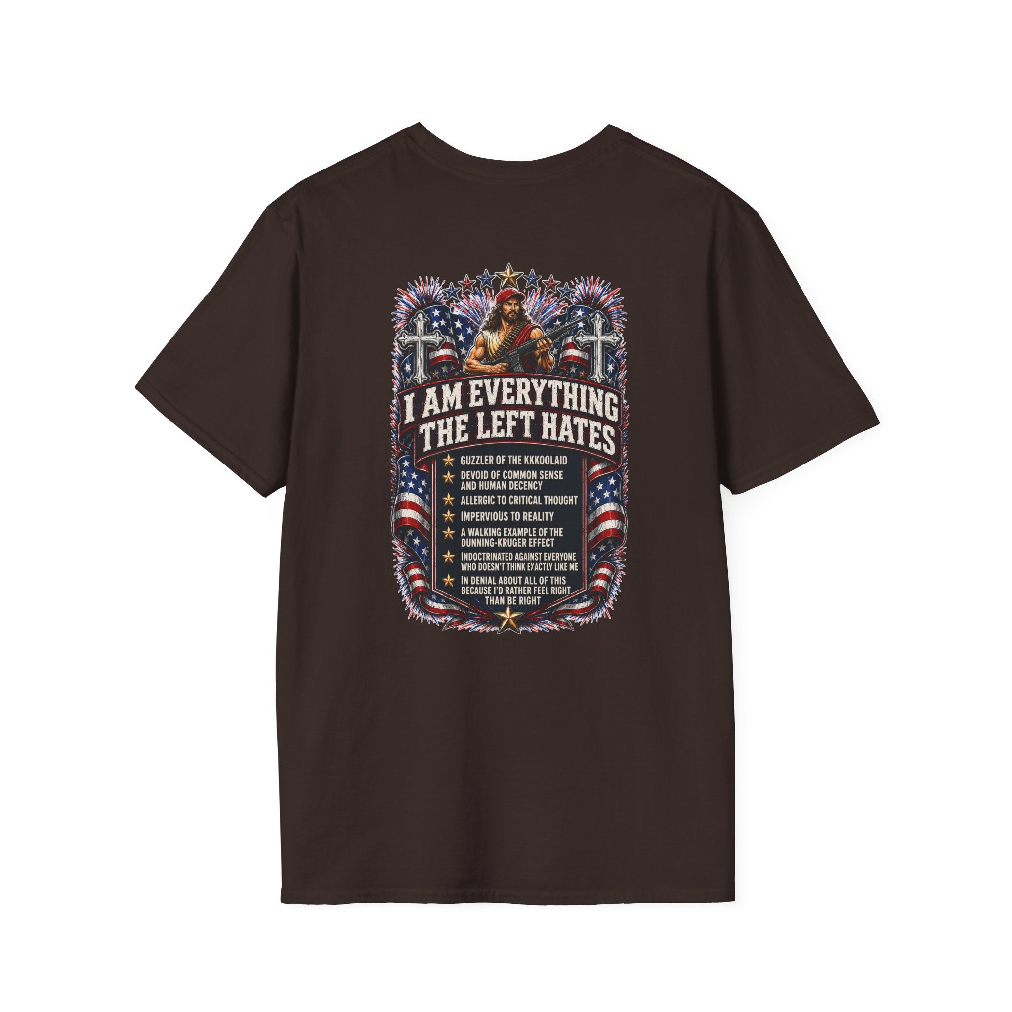 Star Spangled Awesome Graphic Tee ("Proud to Be Delusional Bootlicking Nazi Trash")