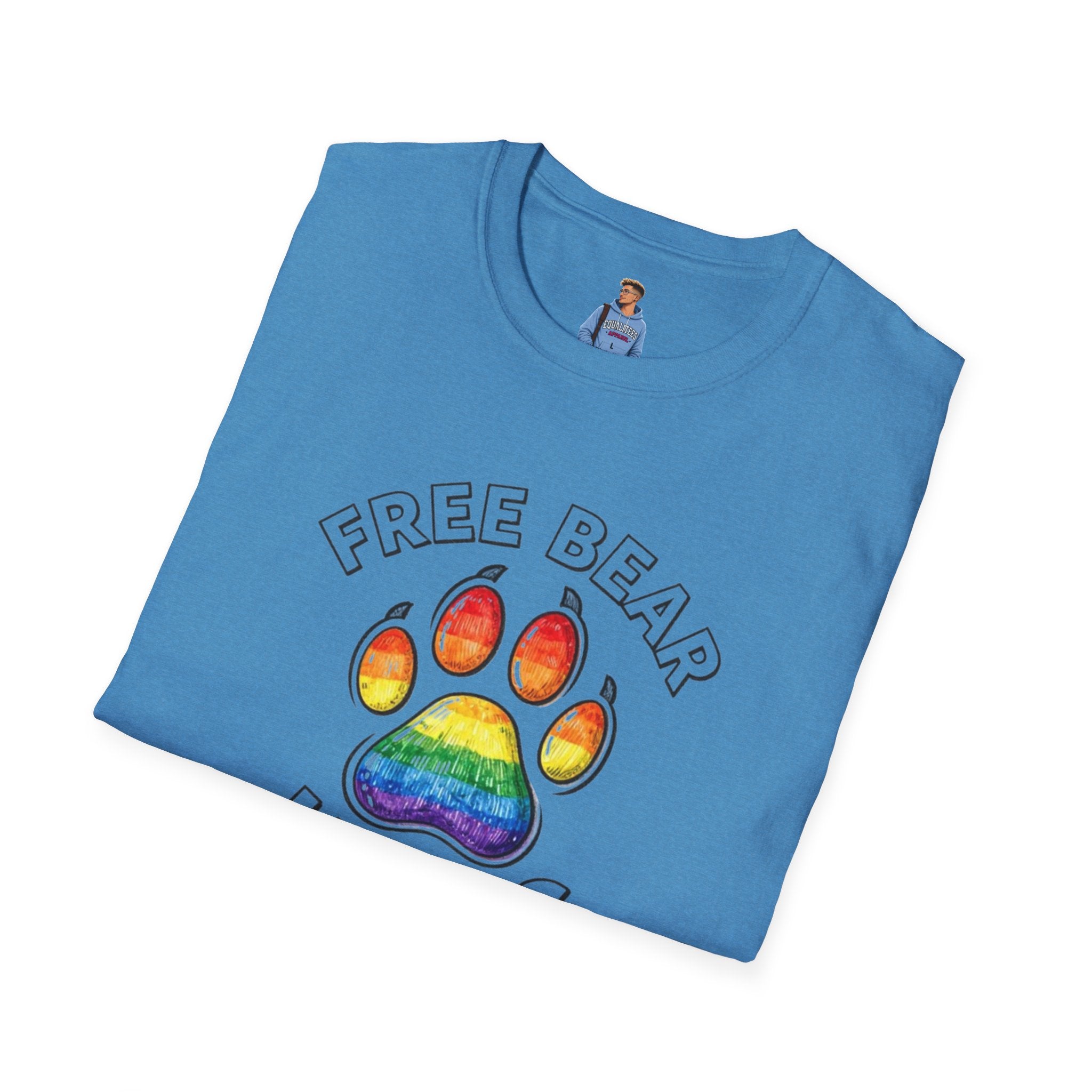 Free Bear Hugs Rainbow Paw T-Shirt