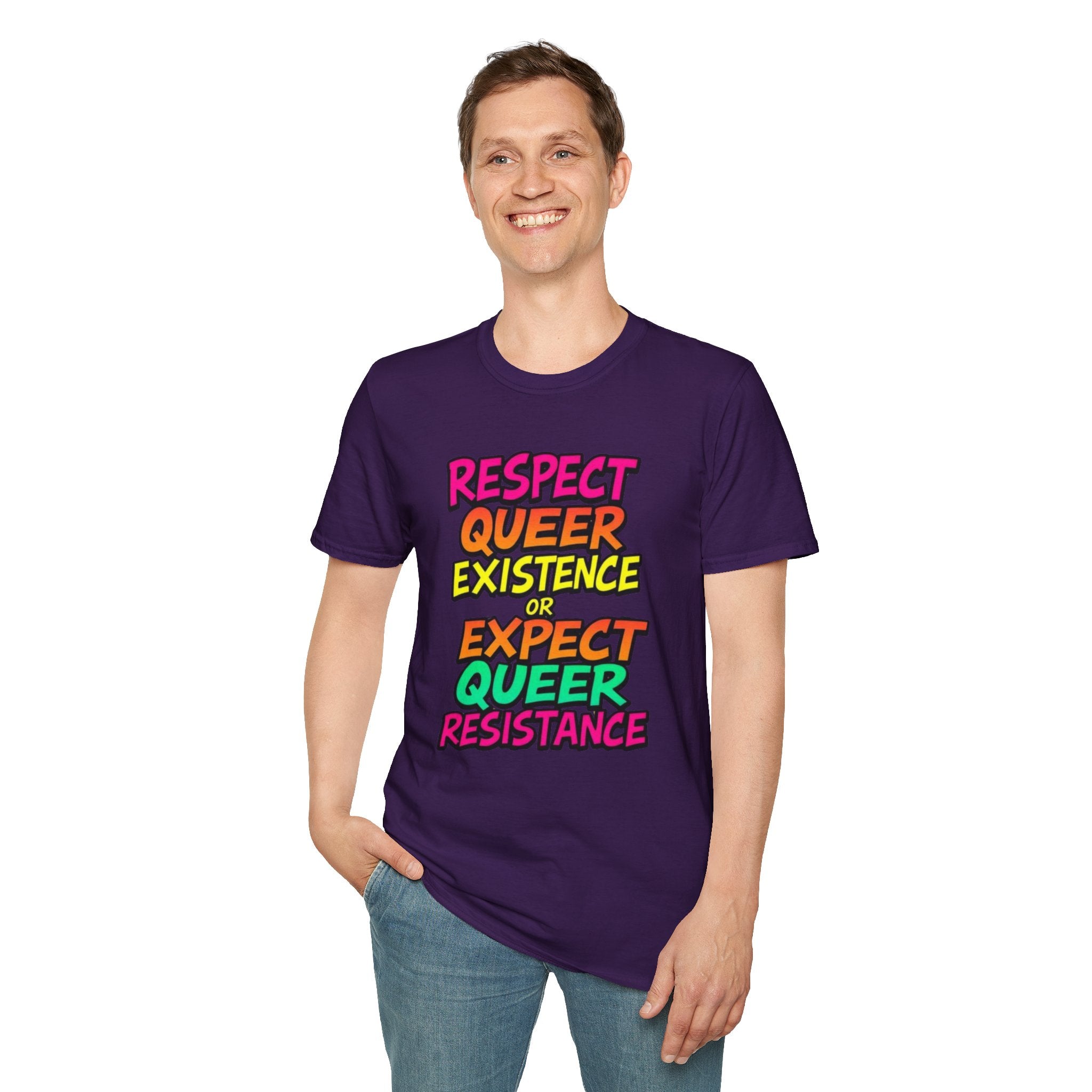 Respect Queer Existence or Expect Queer Resistance T-Shirt