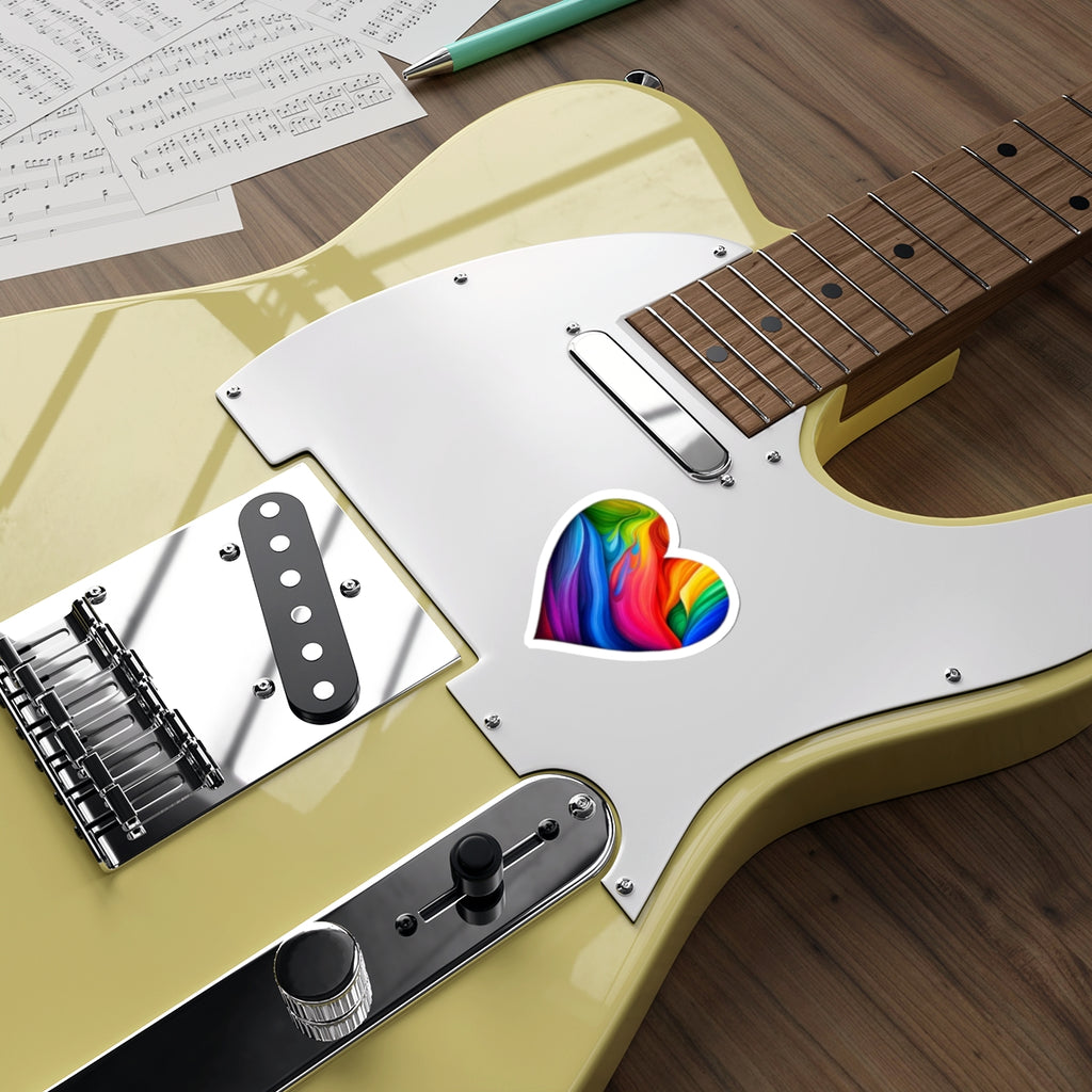 Die-Cut Stickers - Rainbow Heart - EqualiTees.Me